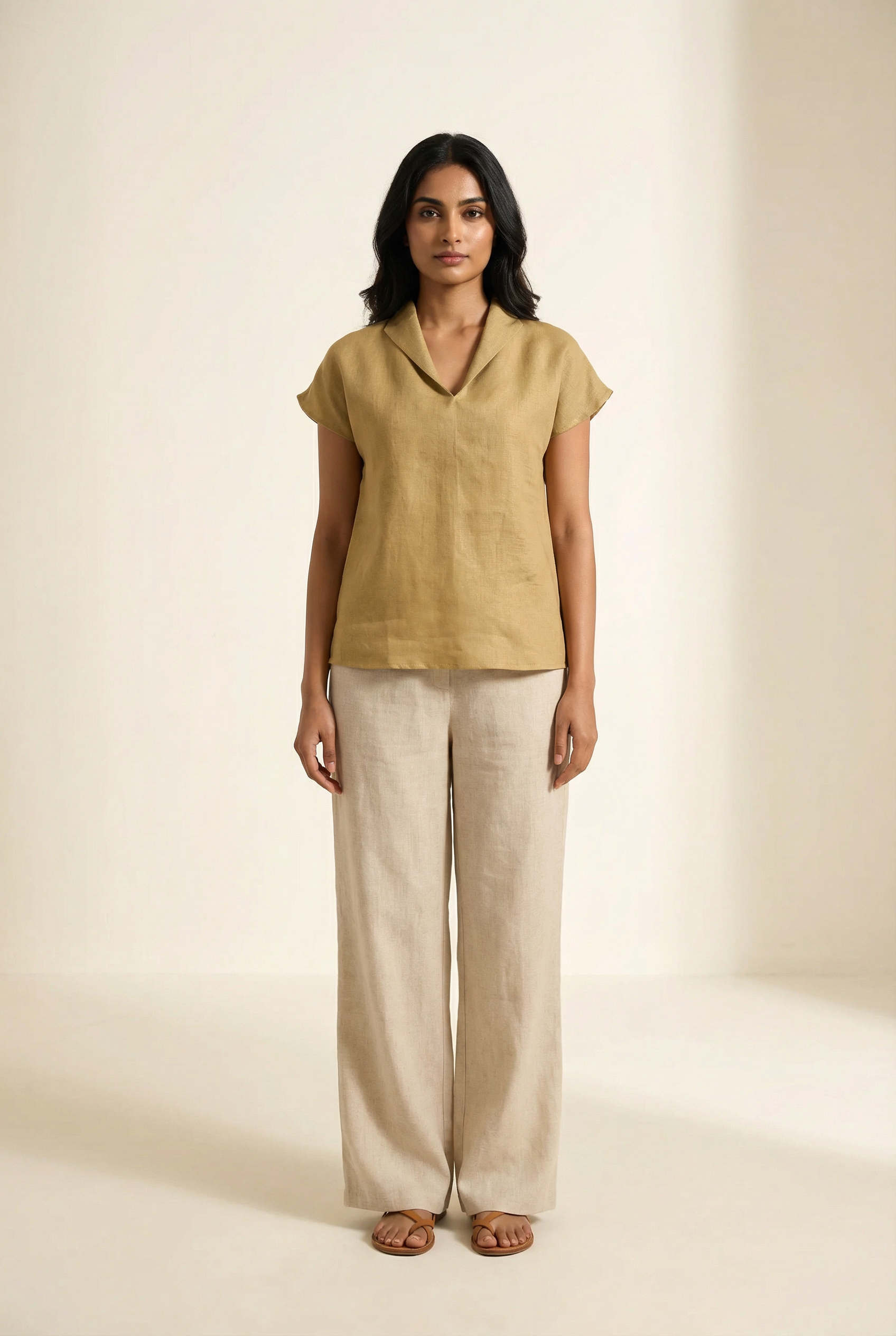 Maelis Top Ecru Beige