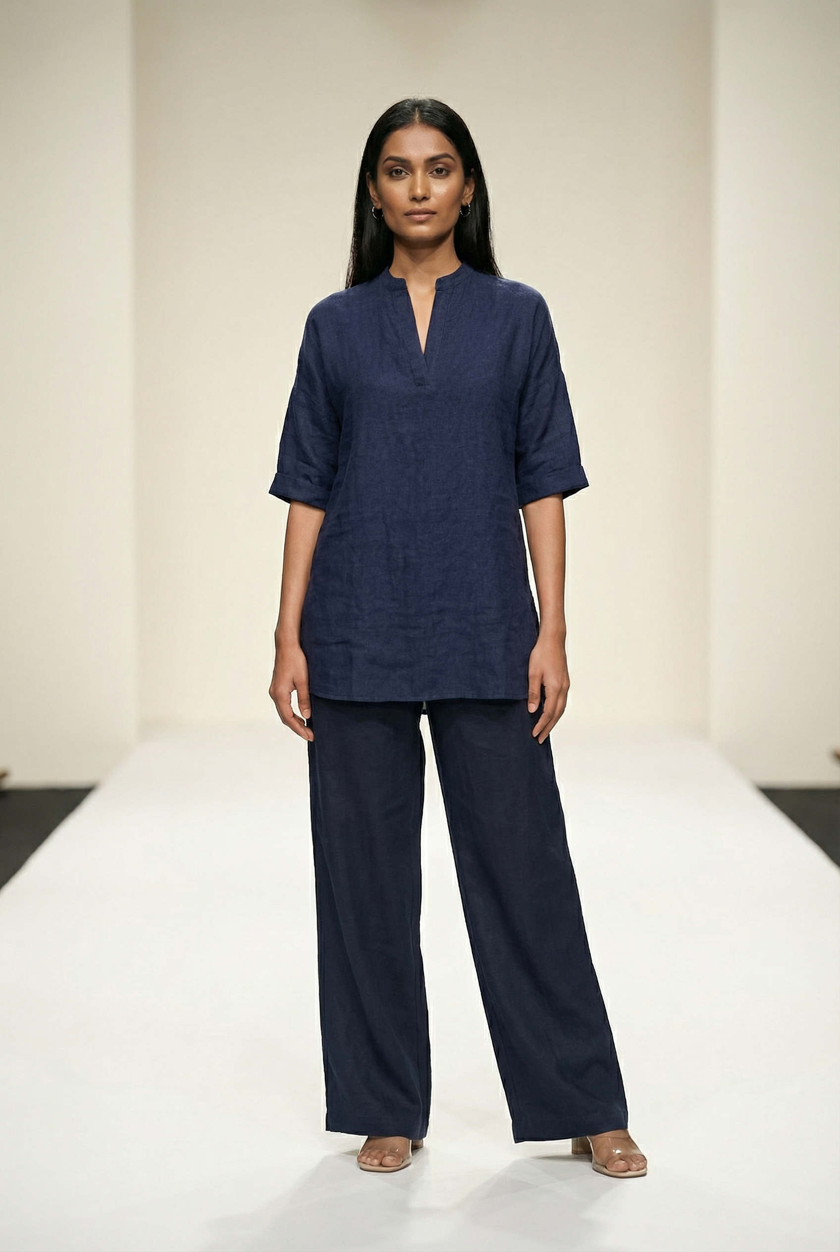 Maria Top Carbon Blue