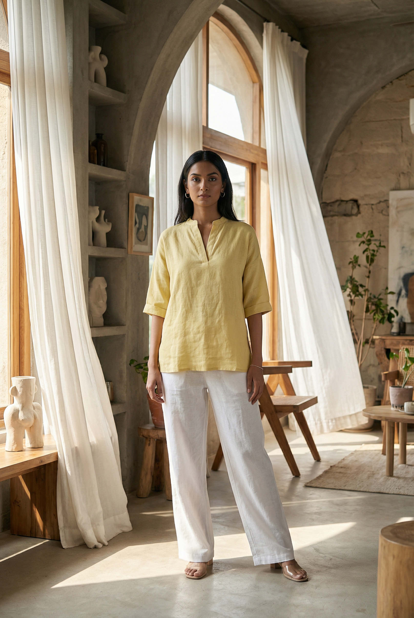 Maria Top Lemon Yellow