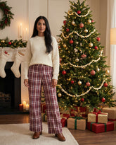 Aura Pants Pink Tartan