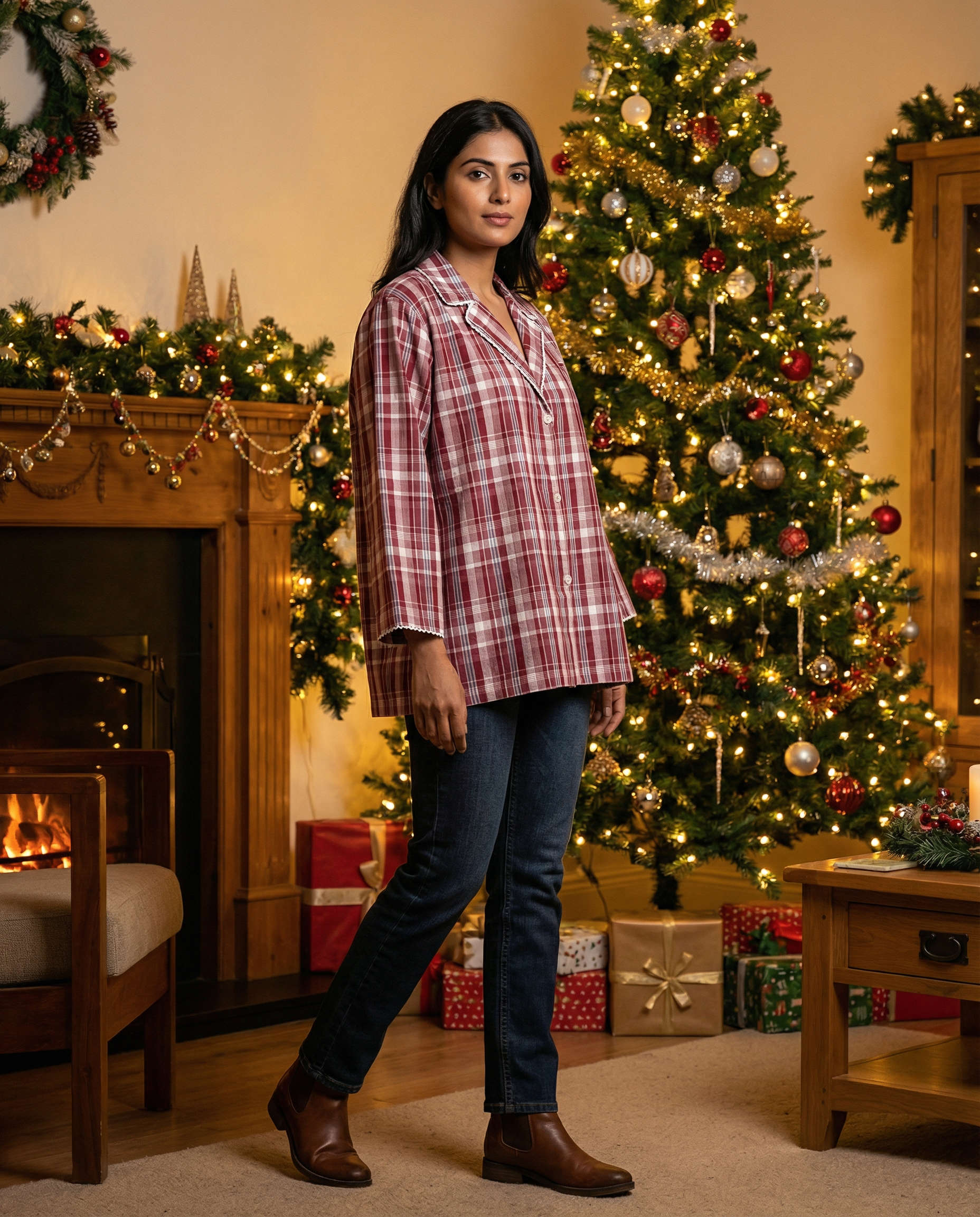 Holly Shirt Pink Tartan