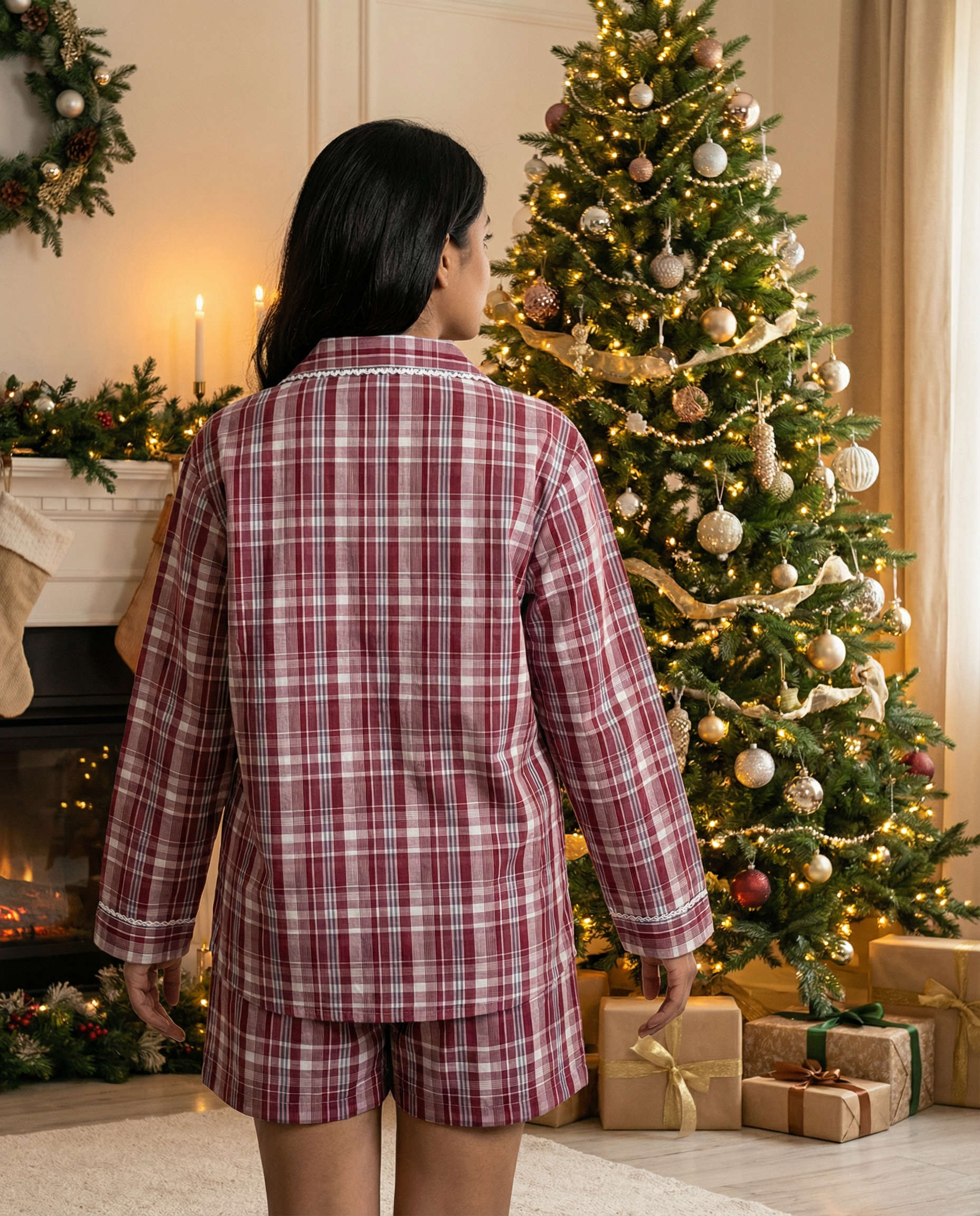 Holly Starlit Set Pink Tartan