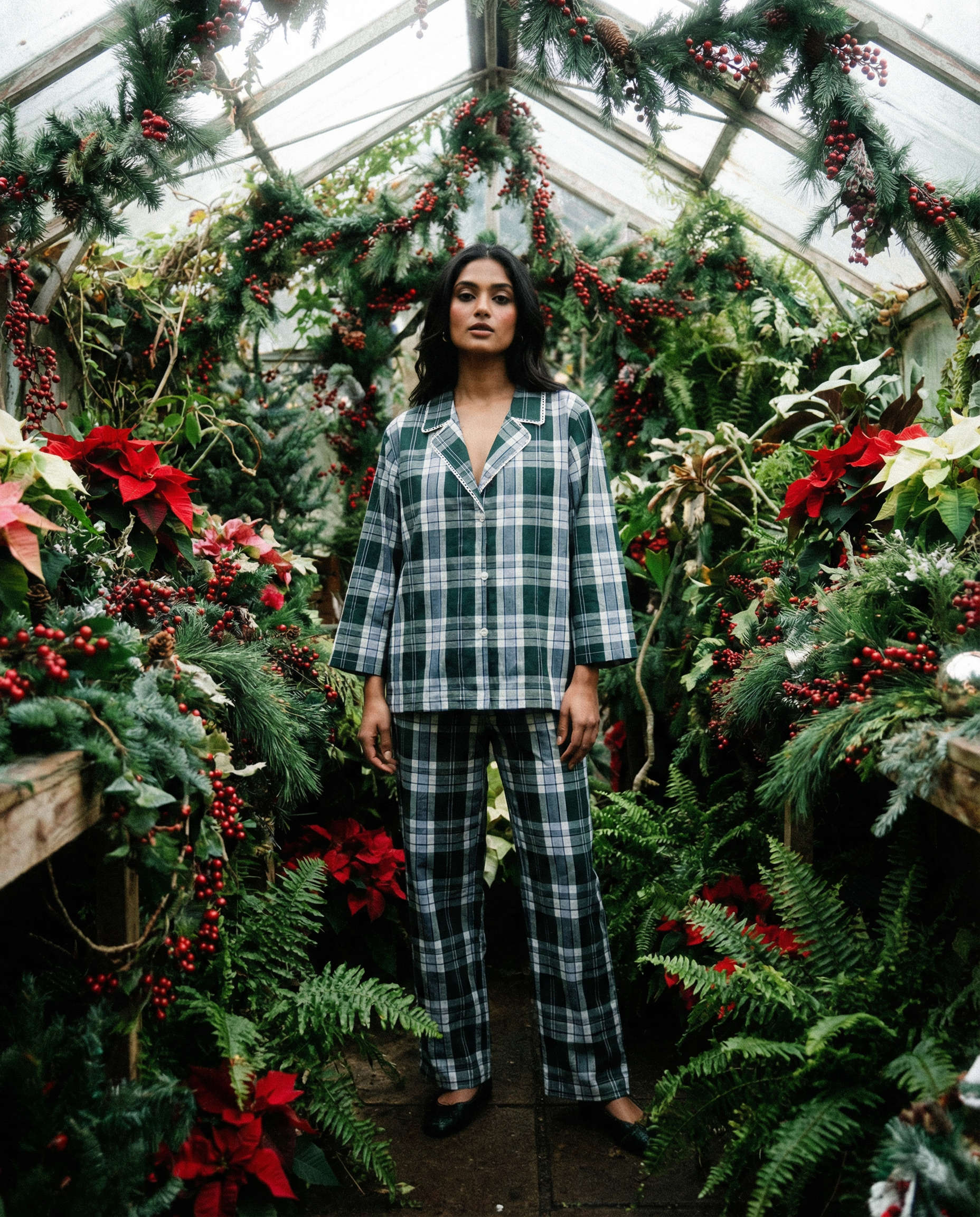 Aura Pants Green Tartan