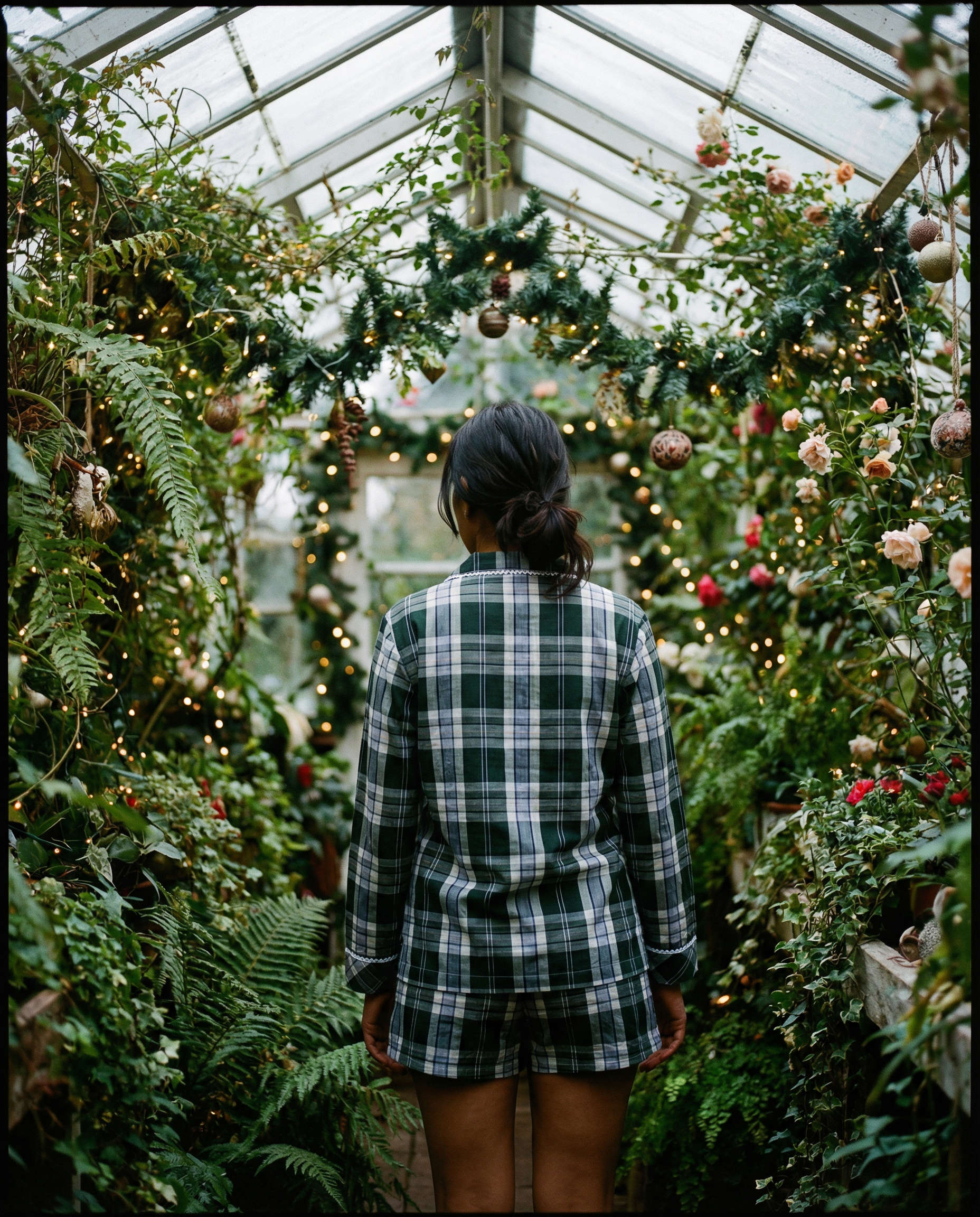 Starlit Shorts Green Tartan