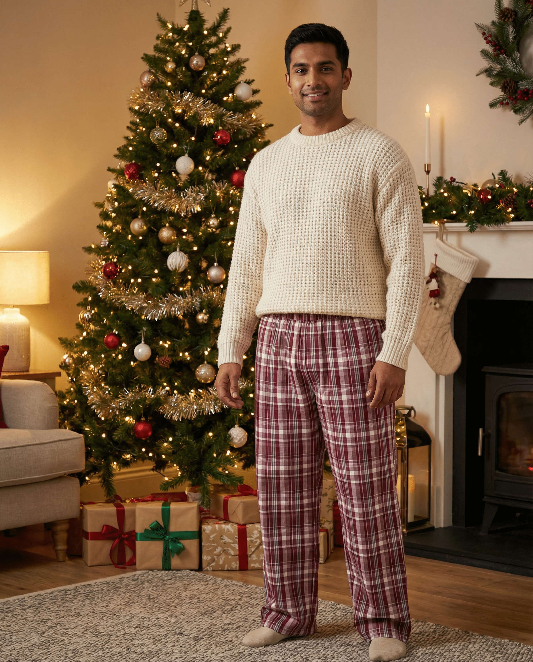 Yule Pants Pink Tartan