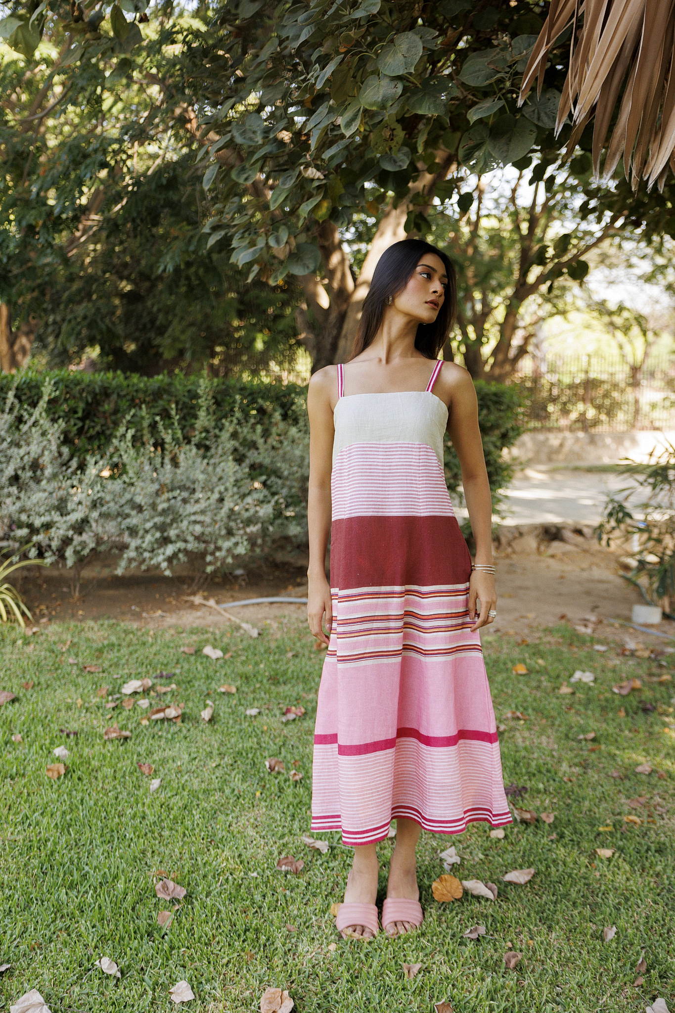 Marlow Dress Garden Stripes