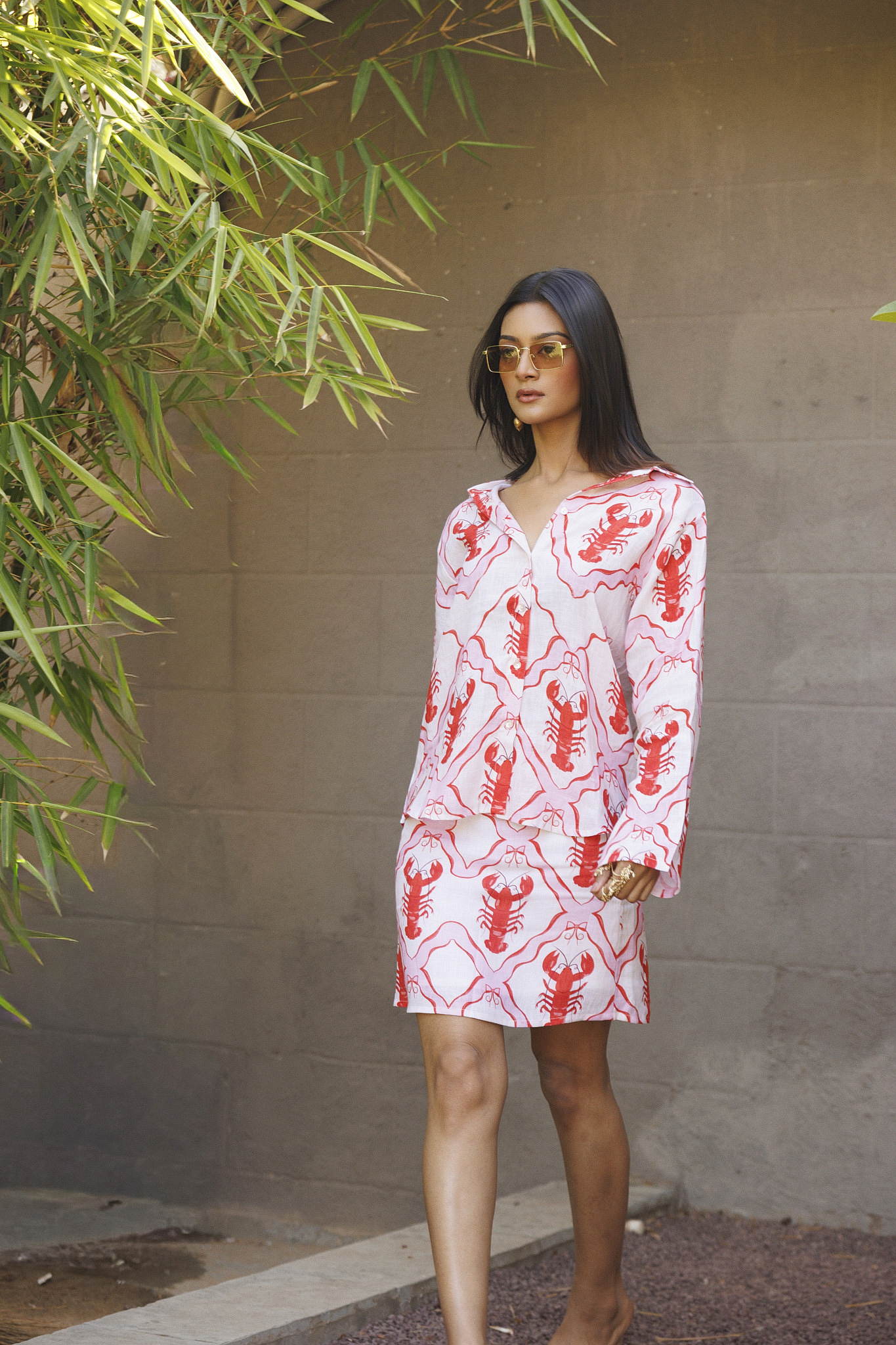 Sophia Skirt Coral Lobster
