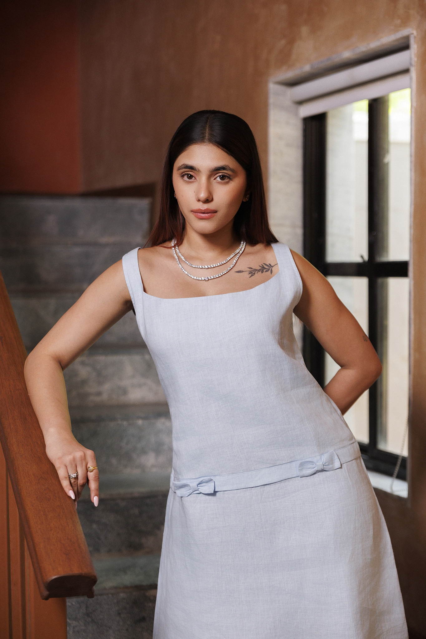 Amal Dress Sky Blue