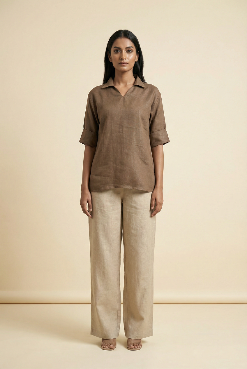 Vermont Top Chikoo Brown