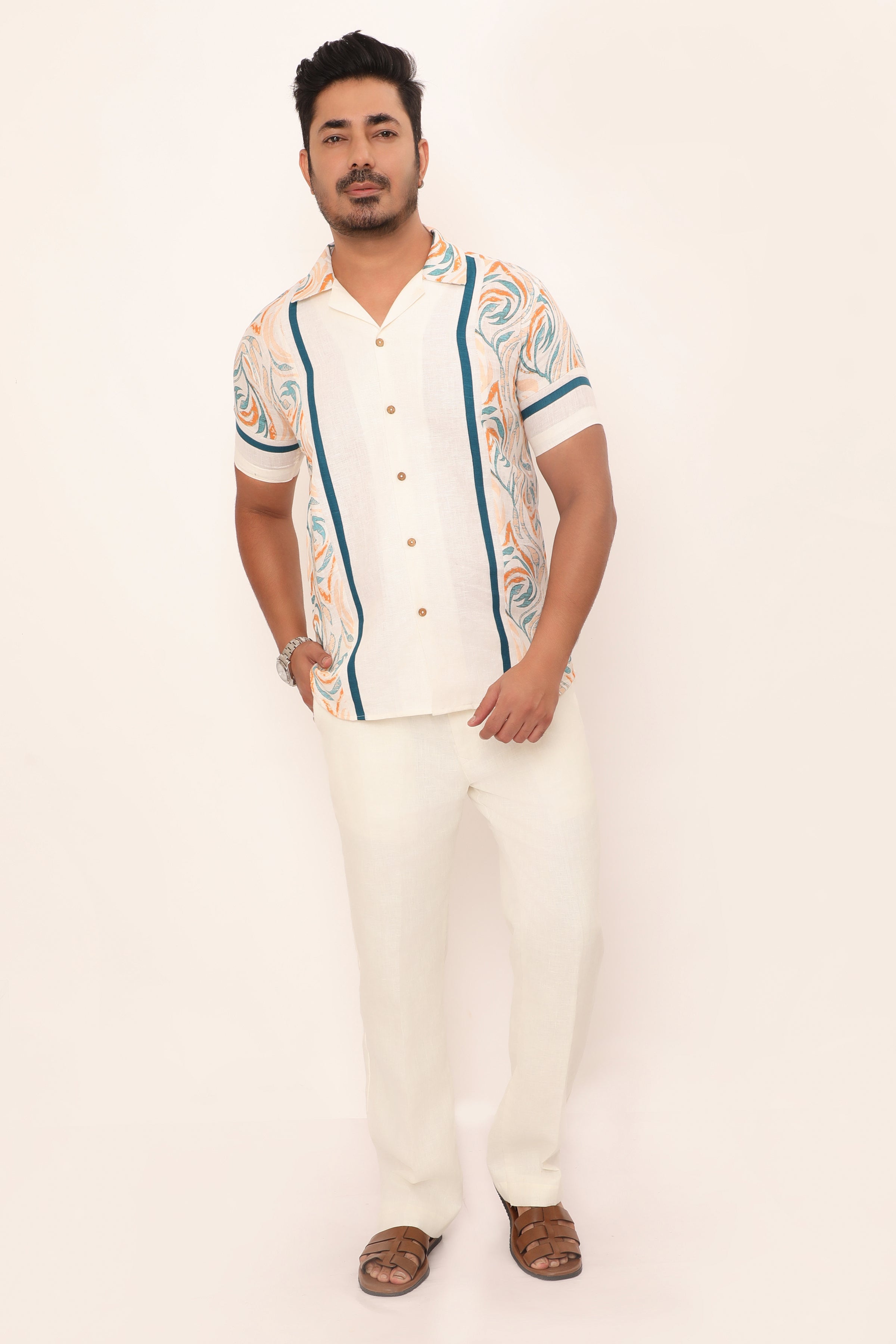 Nolan Shirt Swirl Peach