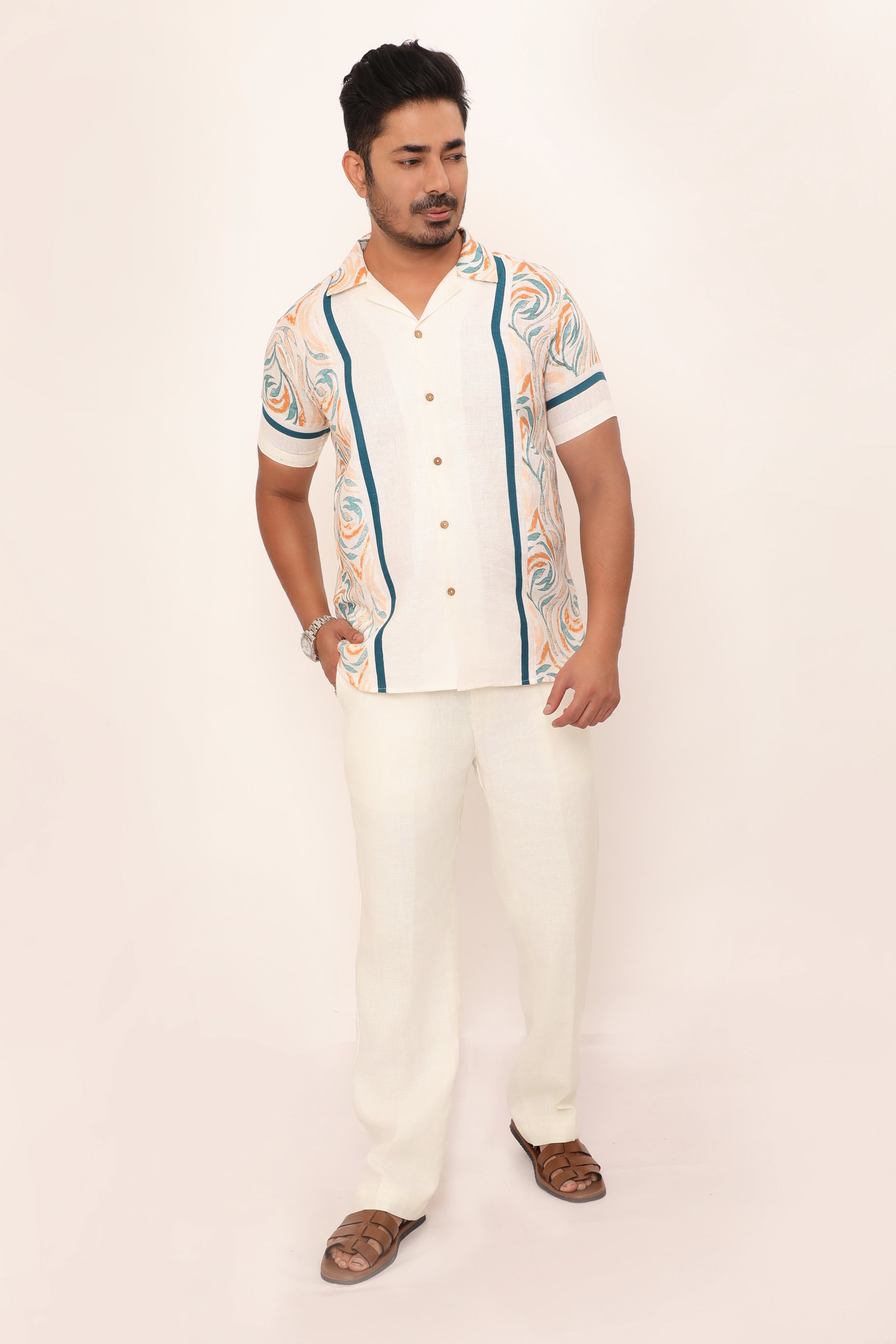 Nolan Shirt Swirl Peach