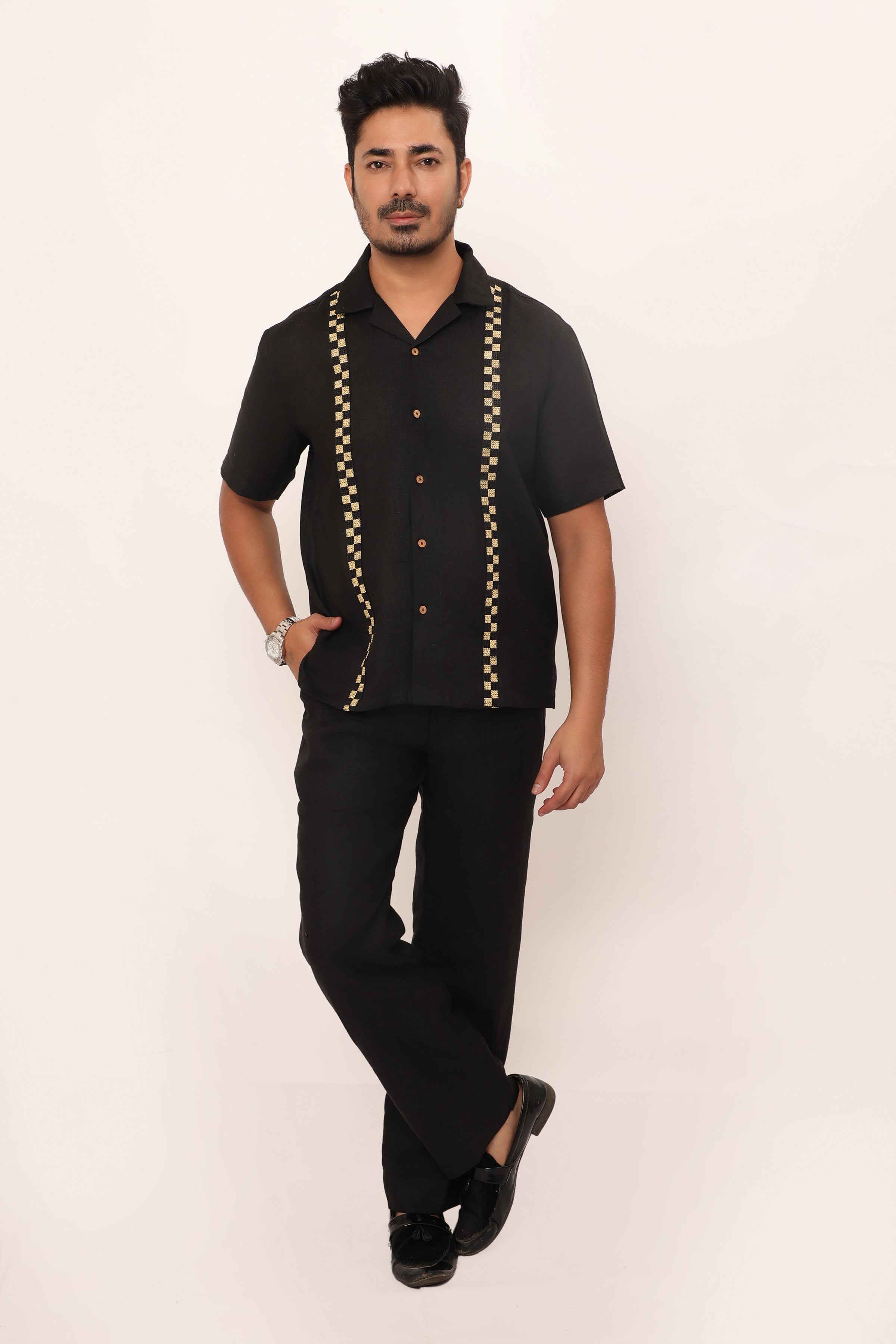 Xavier Shirt Jet Black