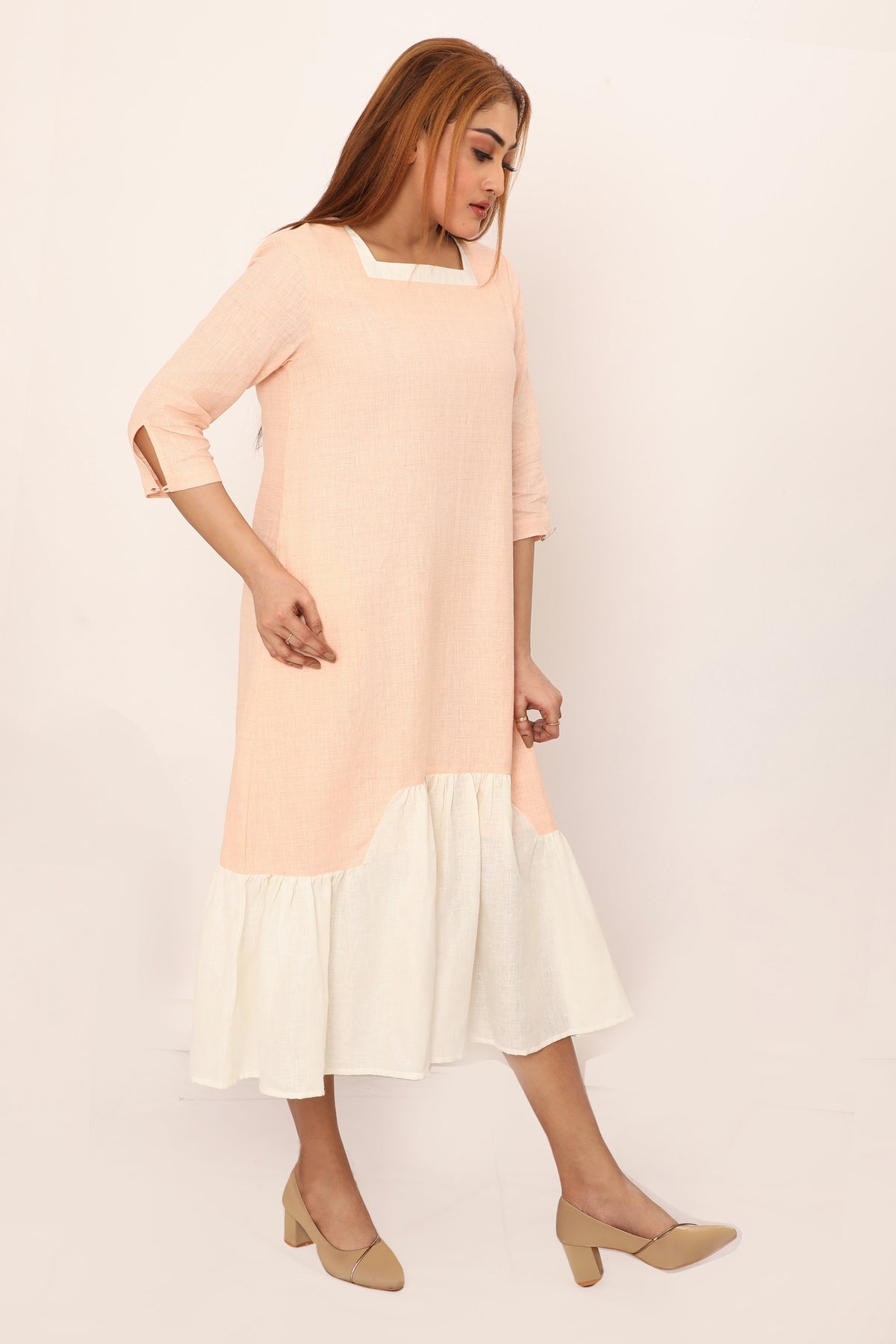 Claire Dress Rose Peach