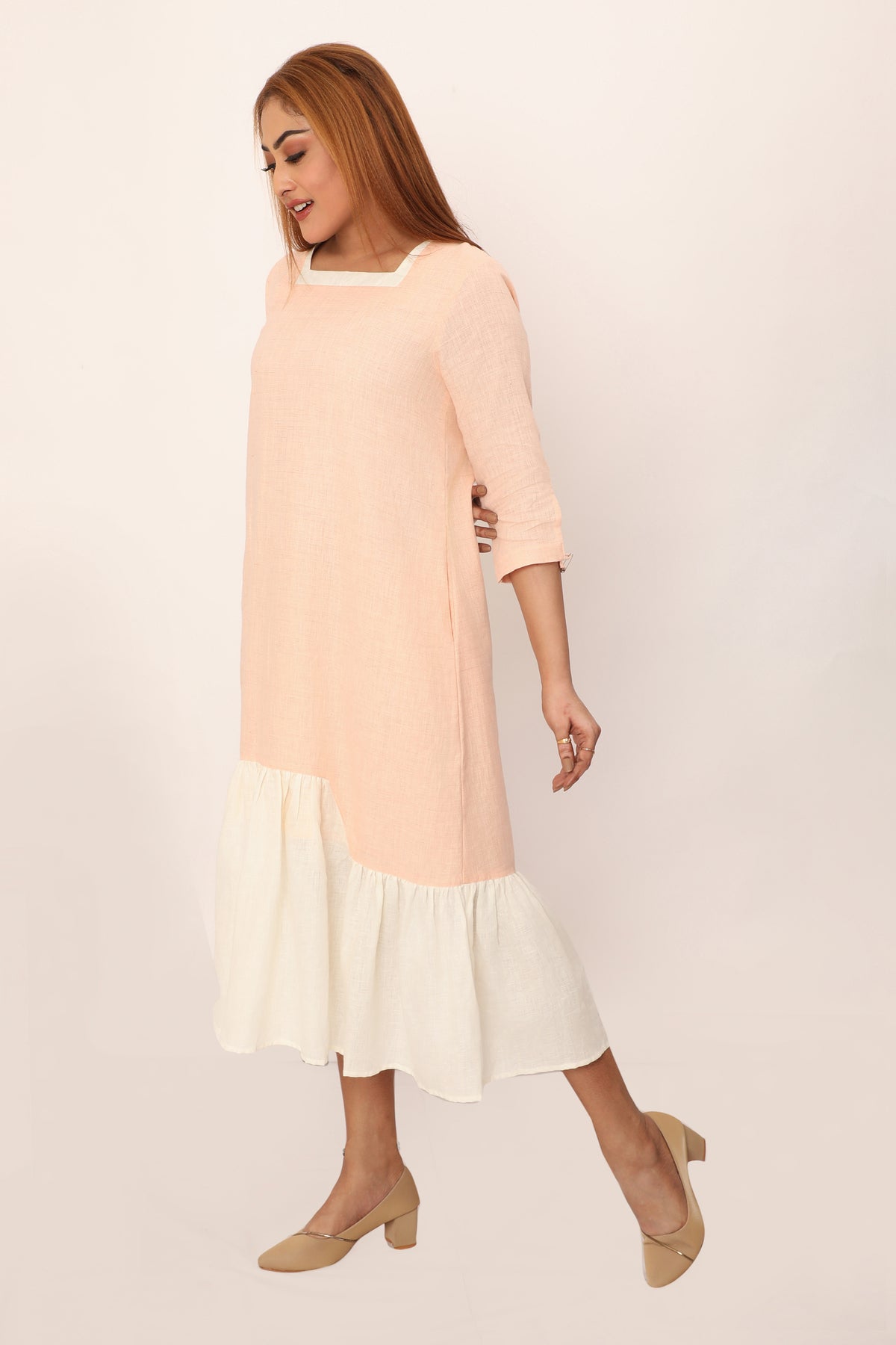 Claire Dress Rose Peach