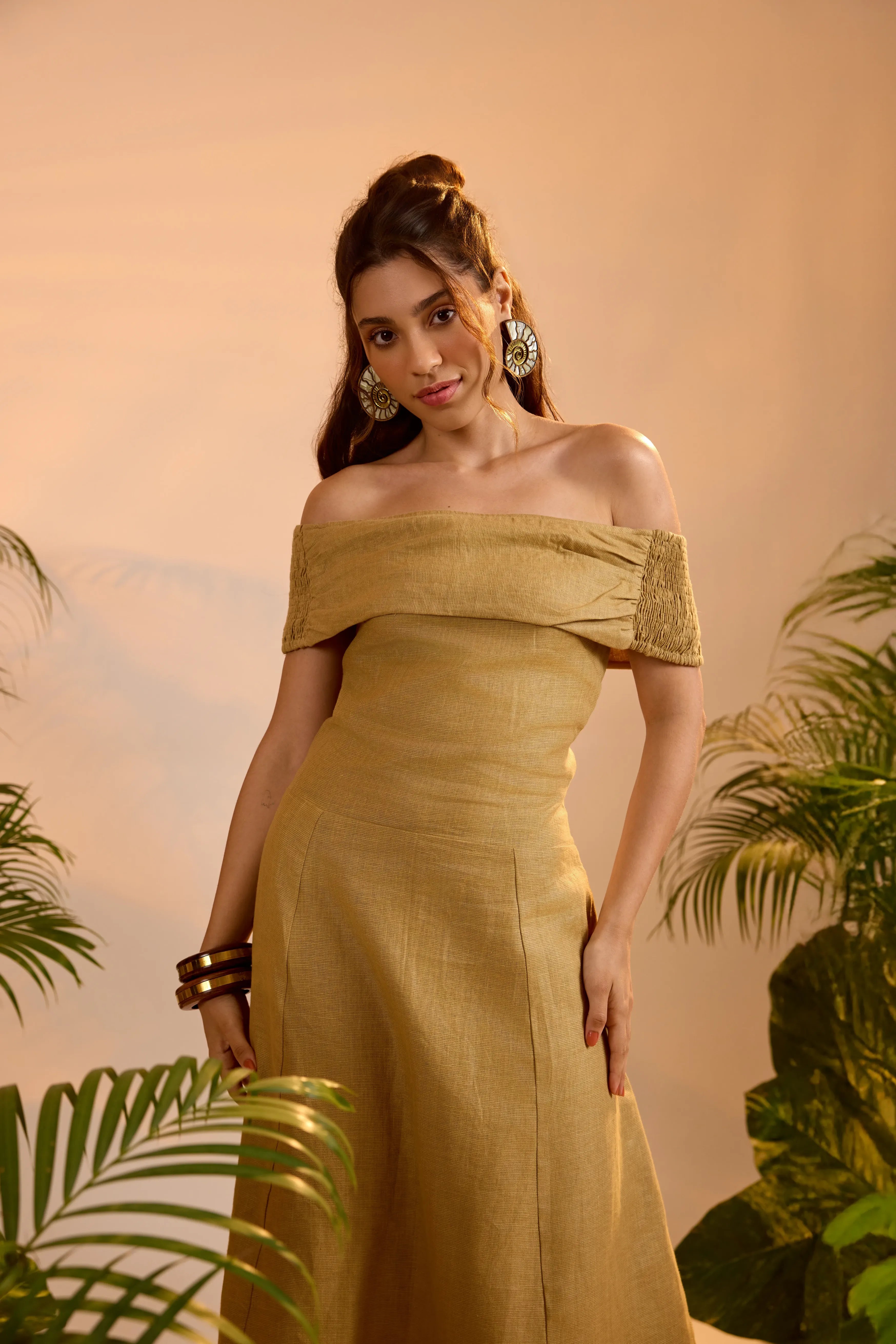 Yara Dress Ecru Beige