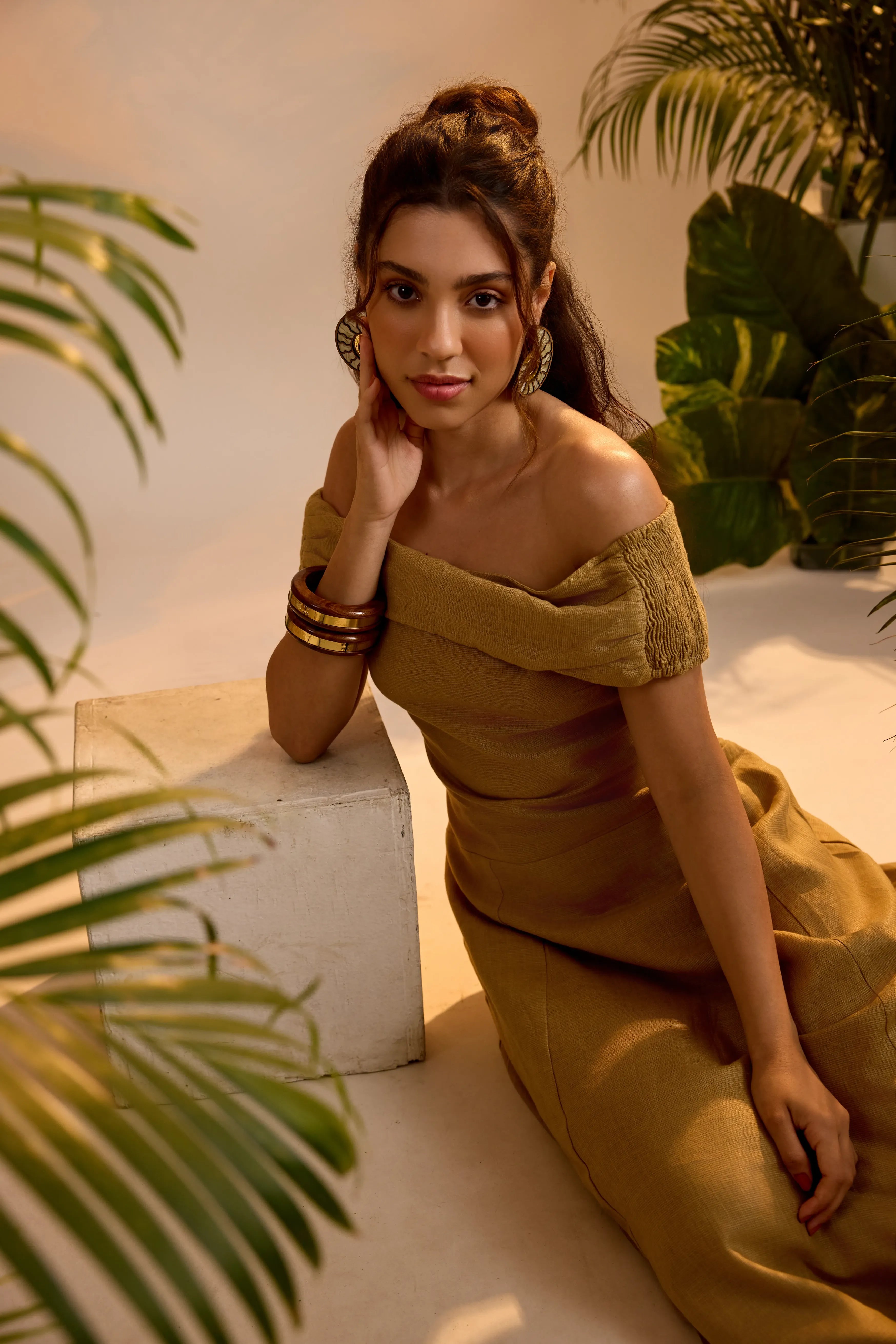 Yara Dress Ecru Beige