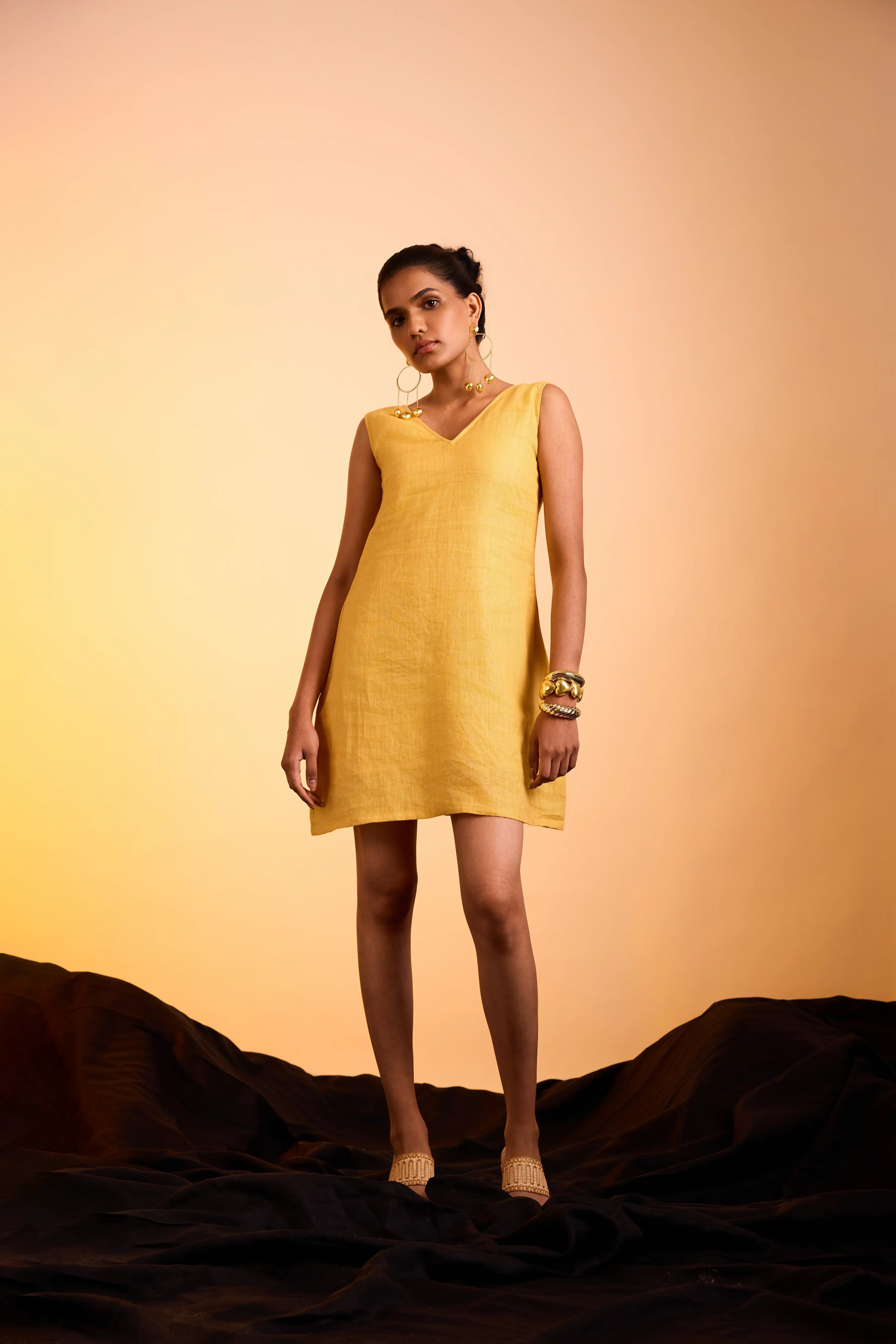 Tilda Dress Honey Mustard