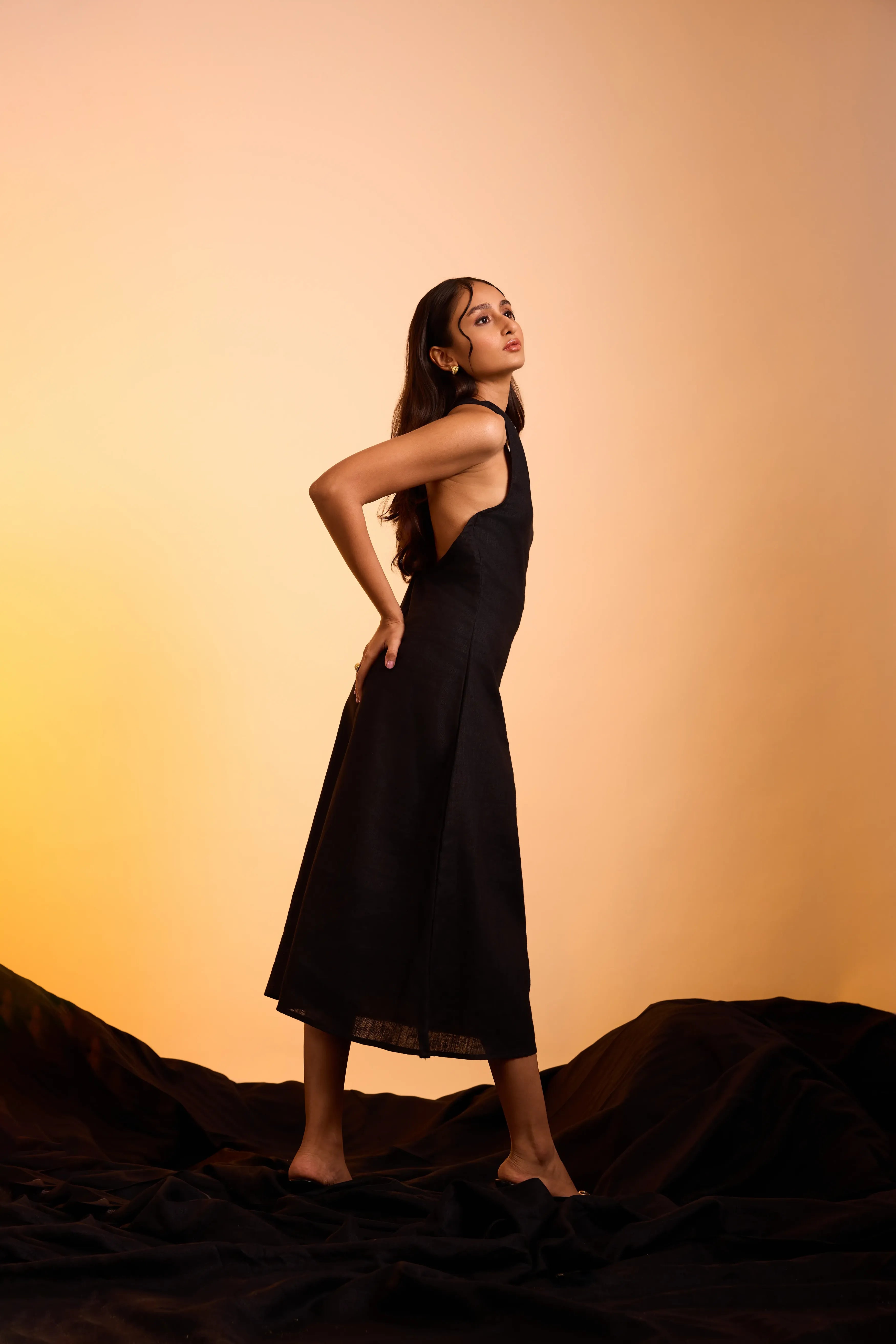 Luna Dress Jet Black