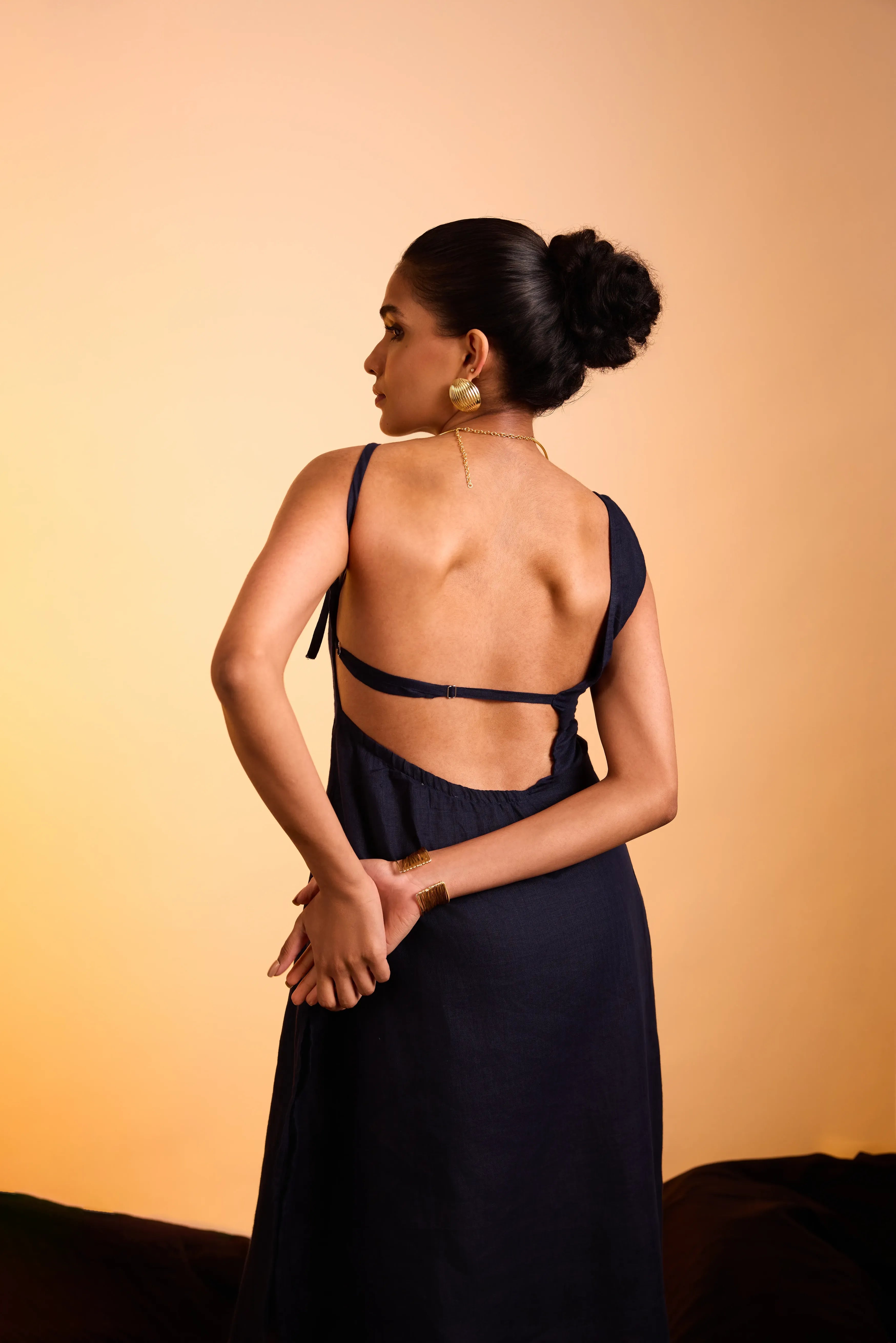 Rhea Dress Carbon Blue