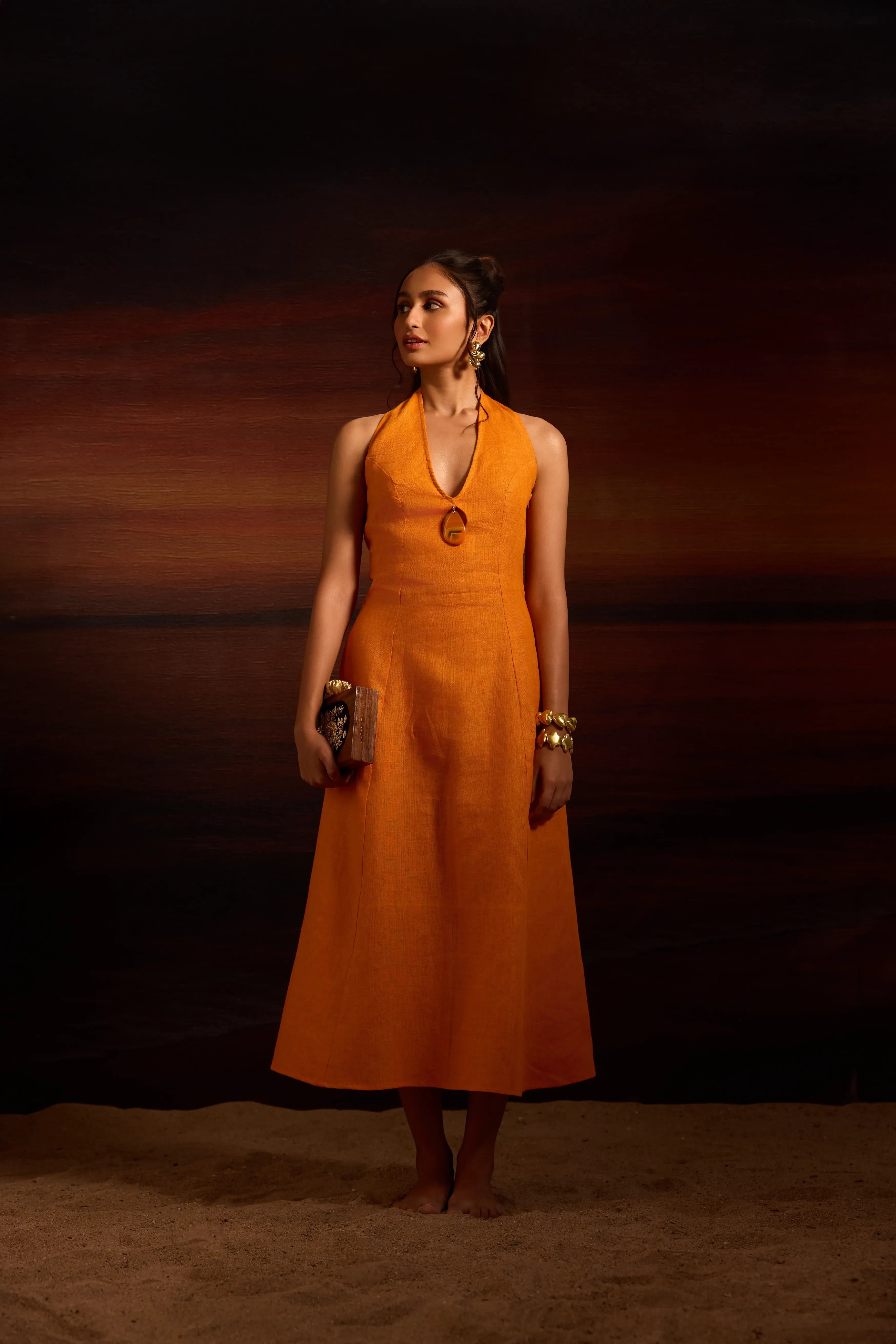 Samiha Dress Juicy Tangerine