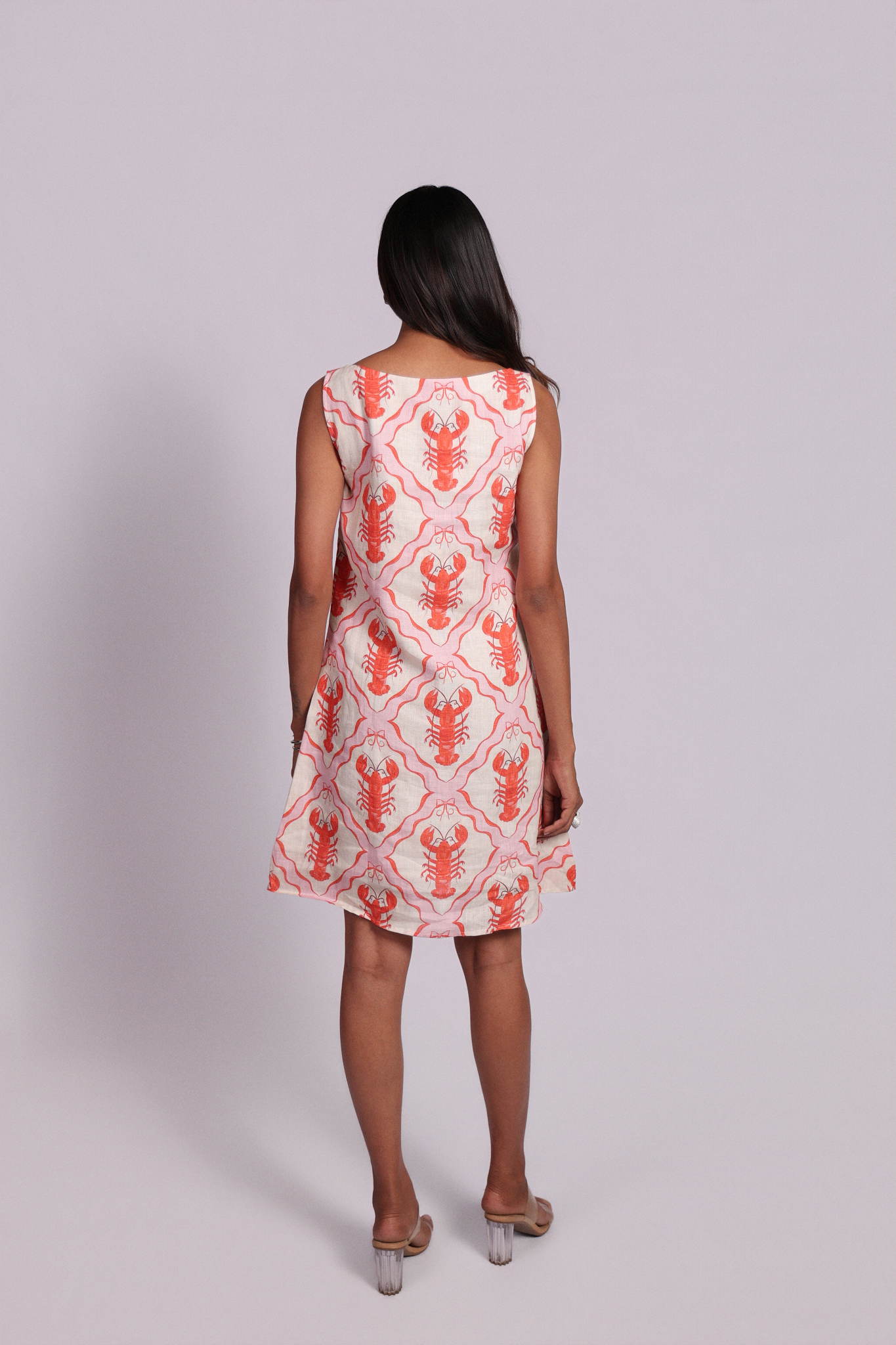 Lila Dress Coral Lobster