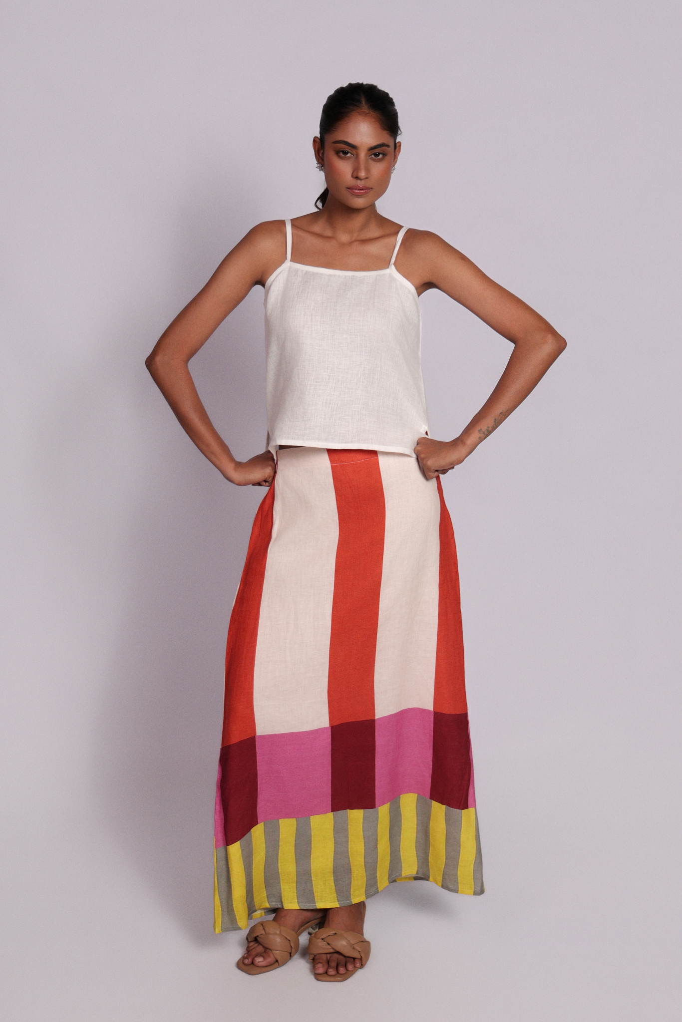 Sicily Skirt Sunset Stripes