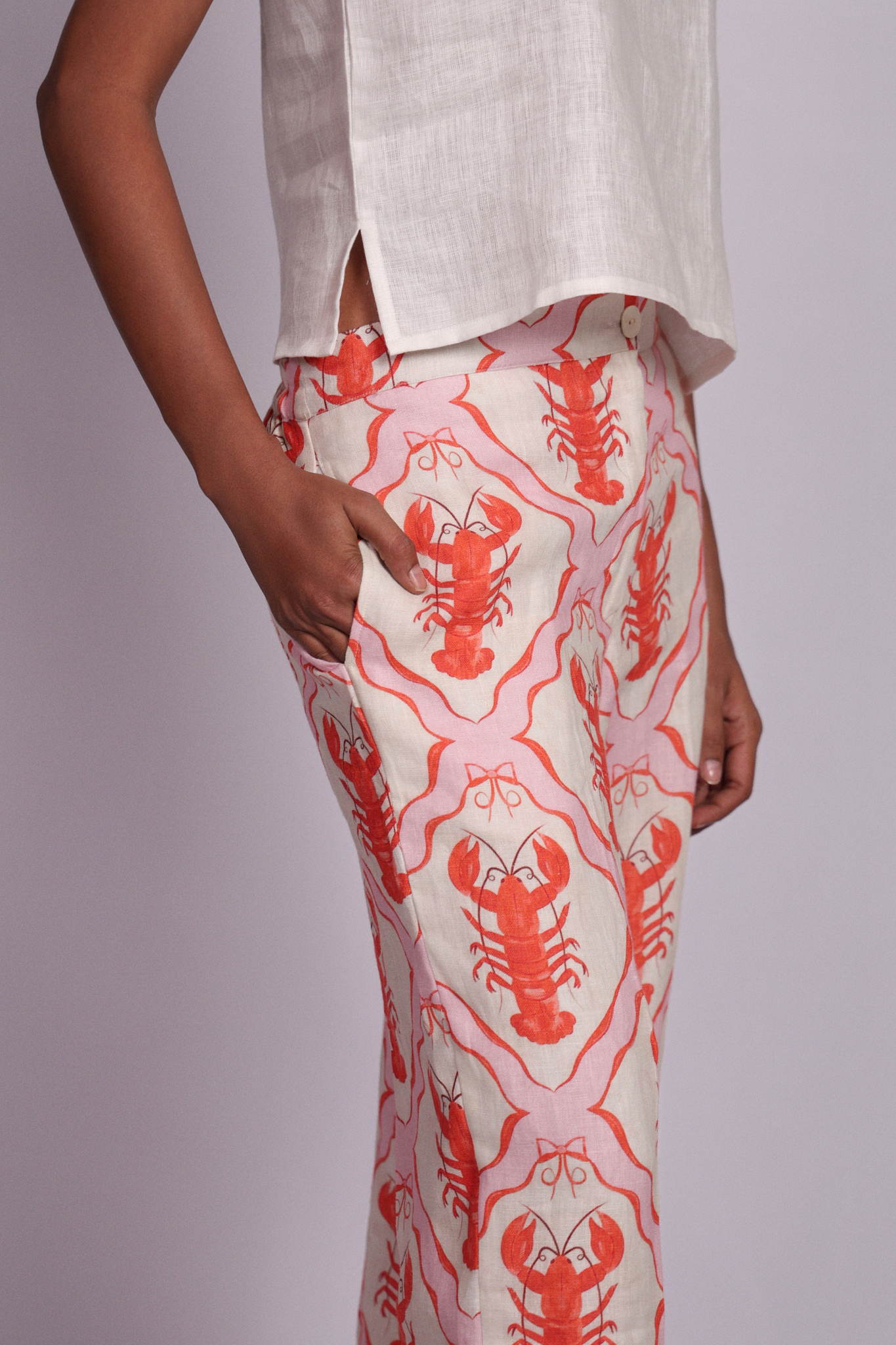Aster Pants Coral Lobster