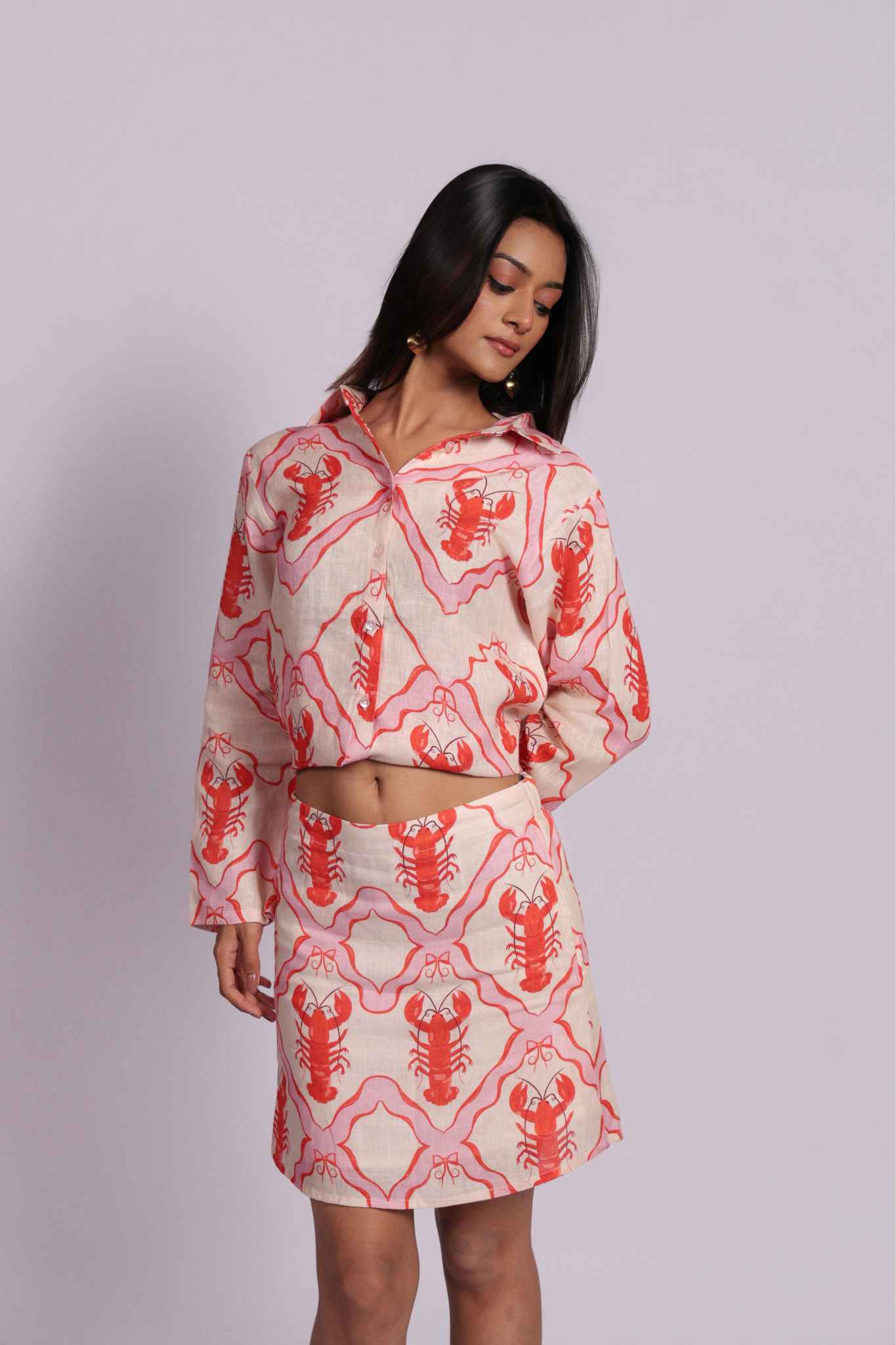 Sophia Skirt Coral Lobster