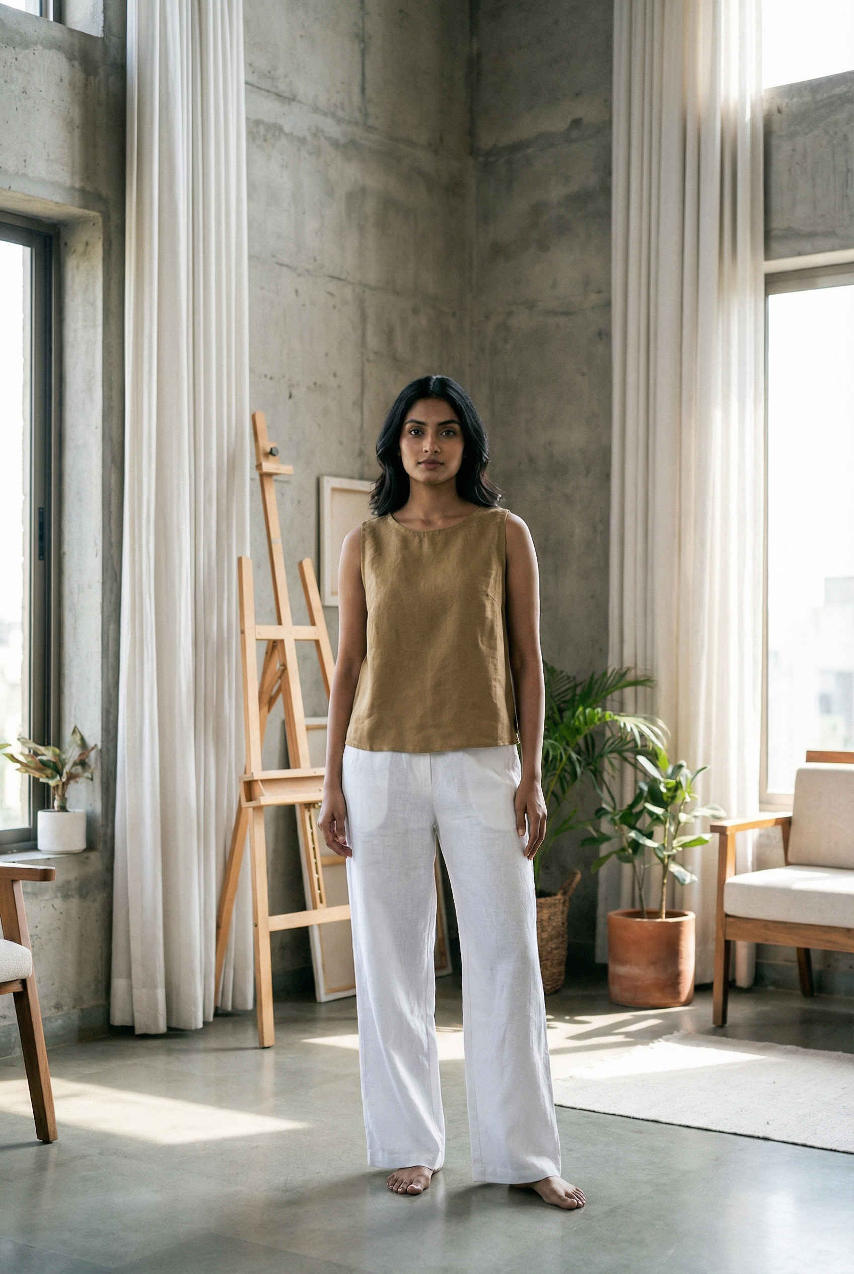 Maisie Top Raw Linen