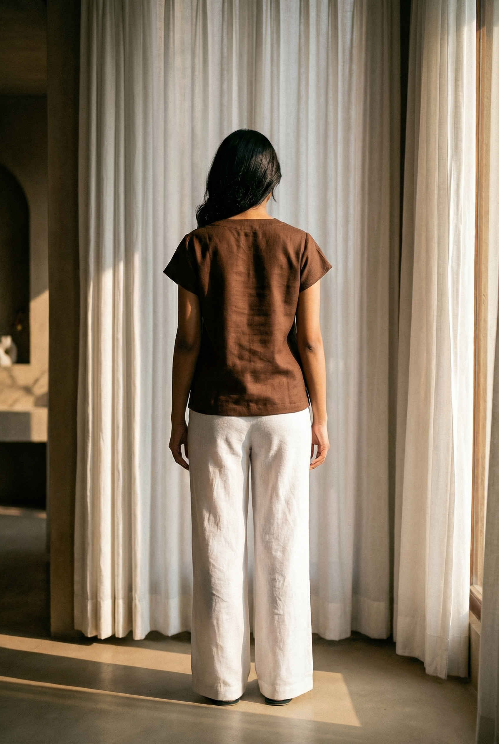 Nolana Top Chikoo Brown