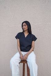 nolana top Jet black