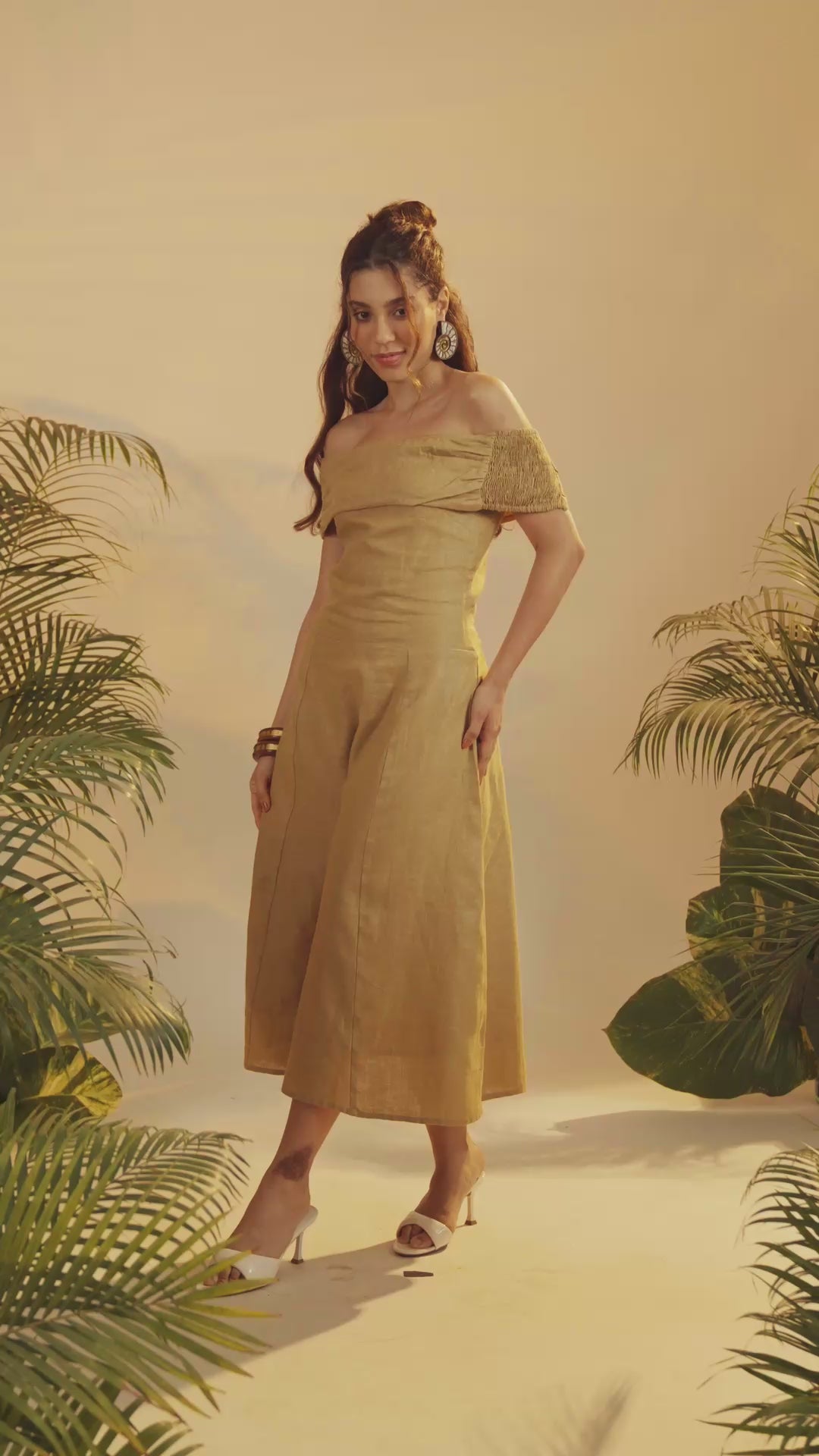 Yara Dress Ecru Beige