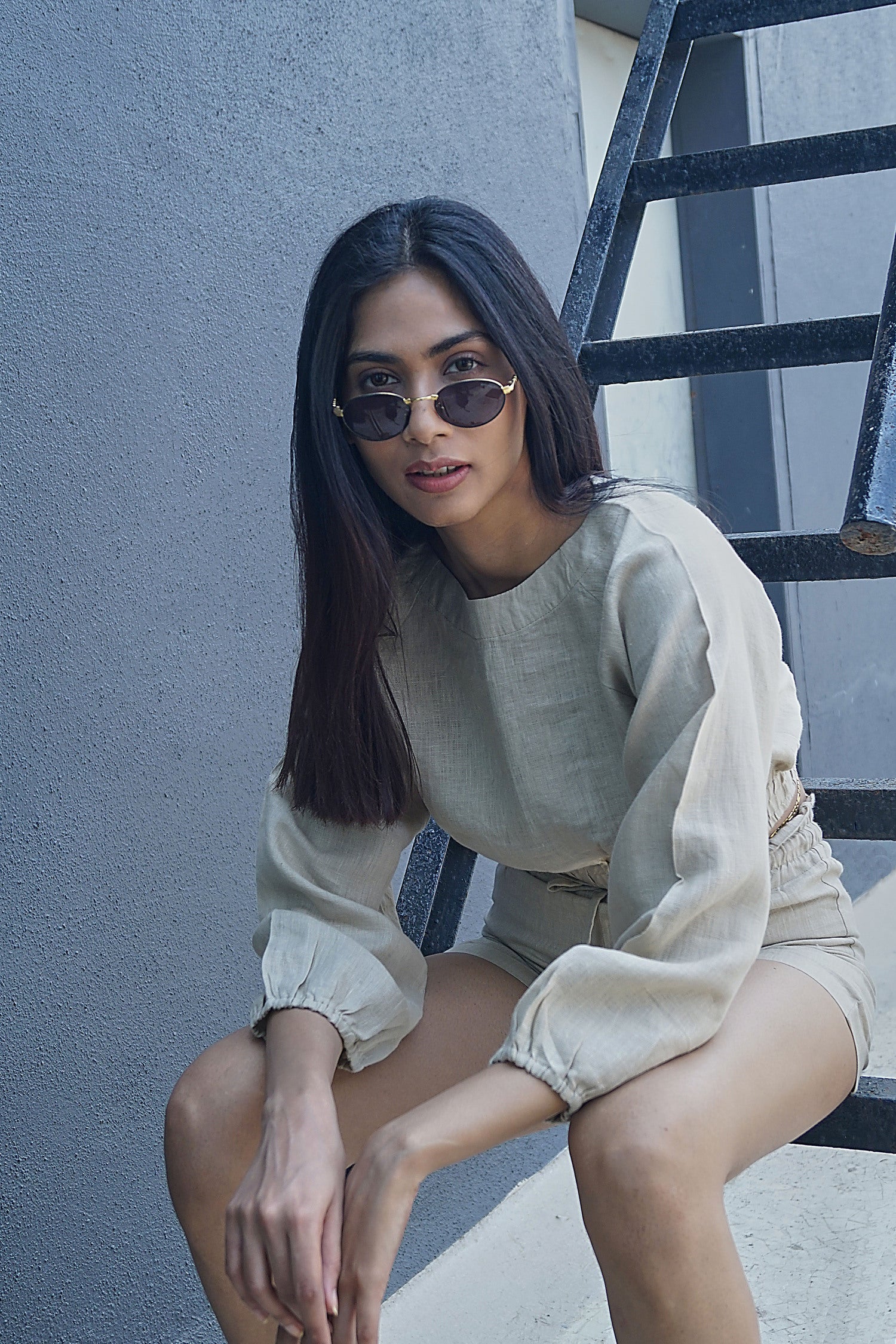 Rose Shorts Raw Linen