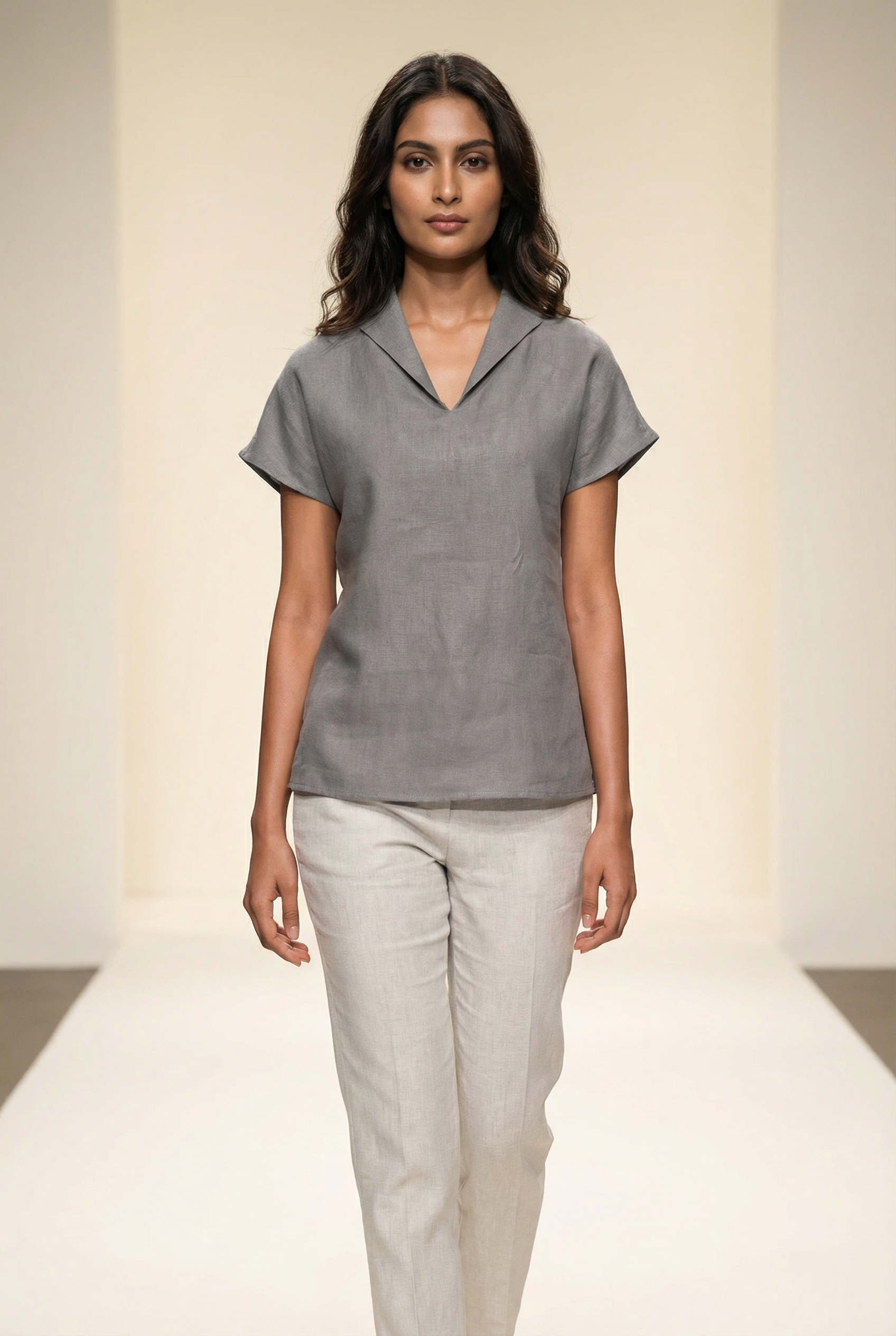 Maelis Top Cloud Grey