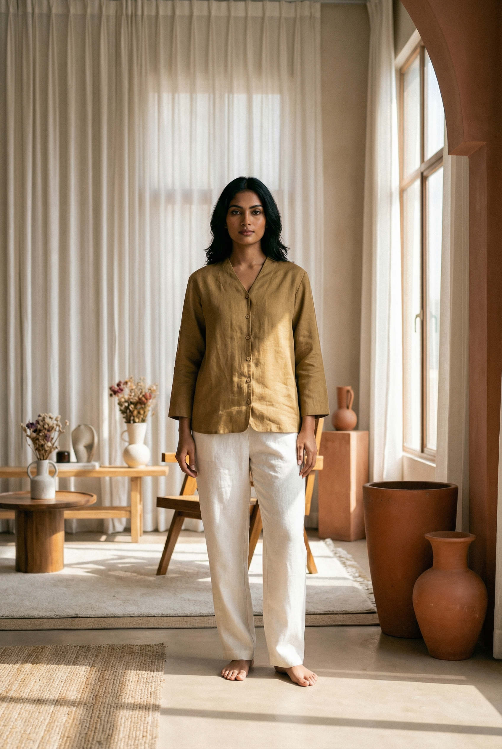 Figueroa Top Ecru Beige