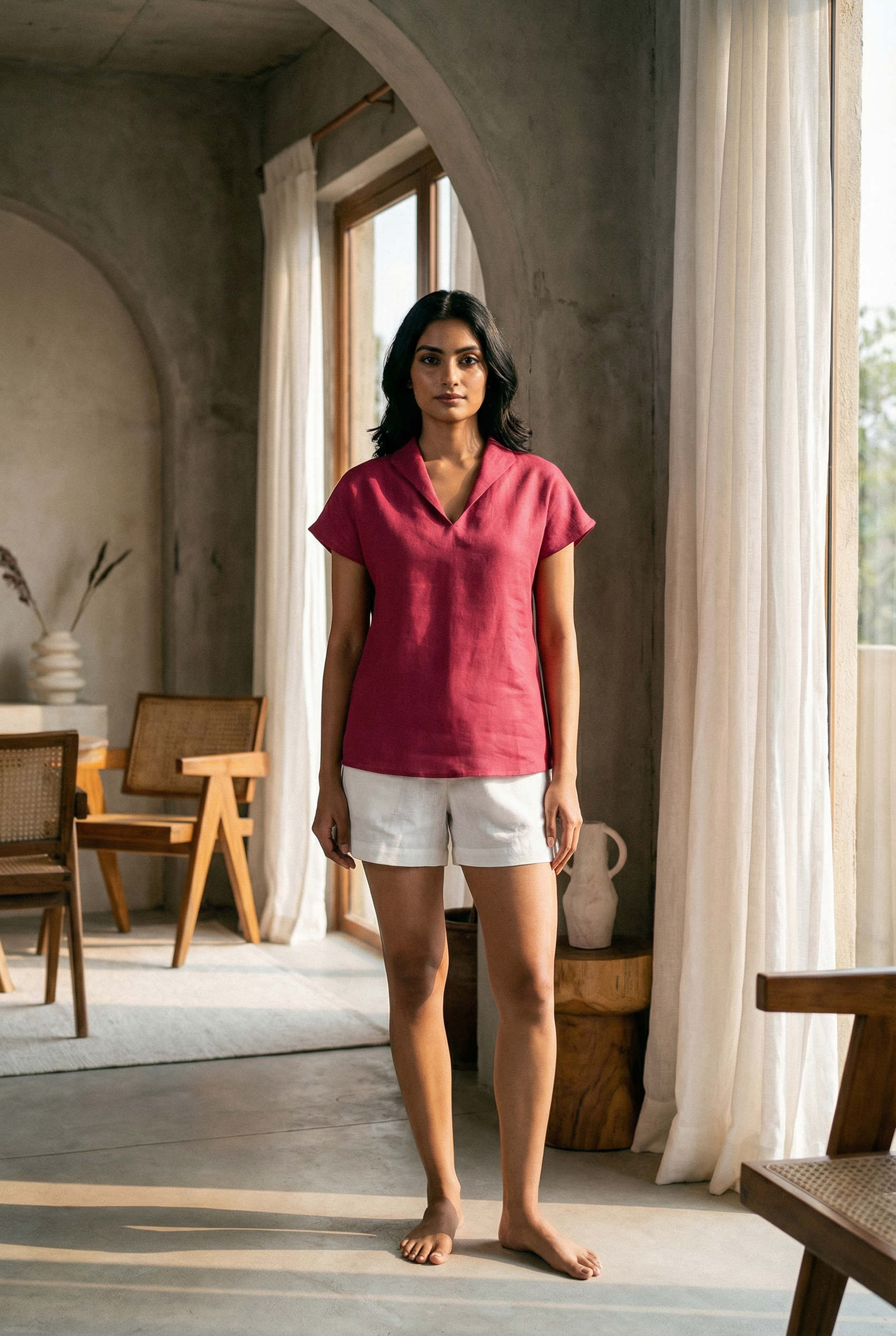 Maelis Top Fuchsia Pink