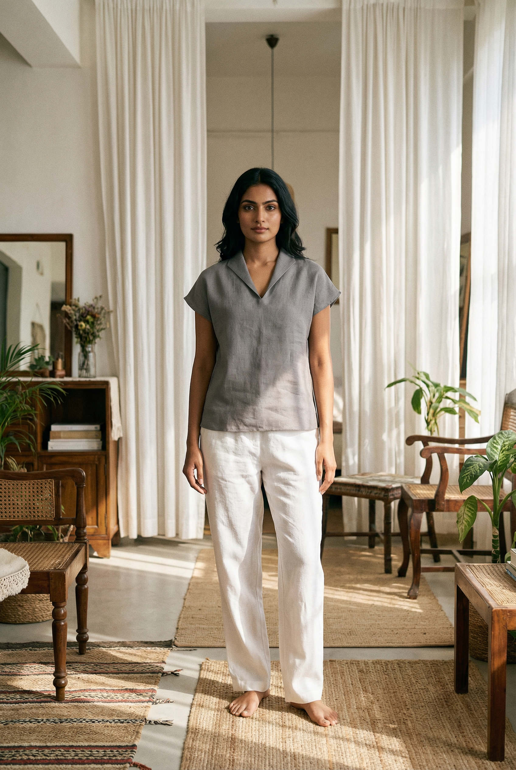 Maelis Top Cloud Grey