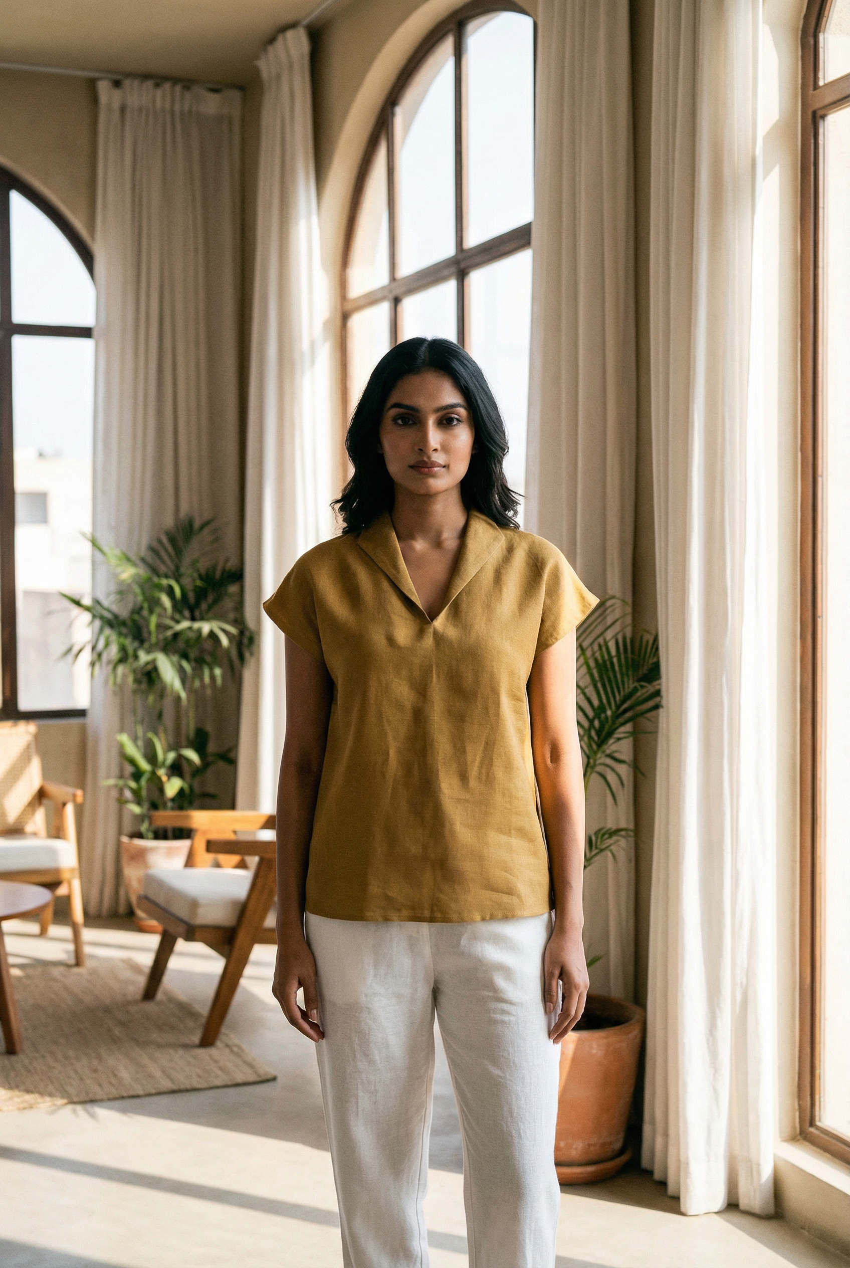 Maelis Top Ecru Beige