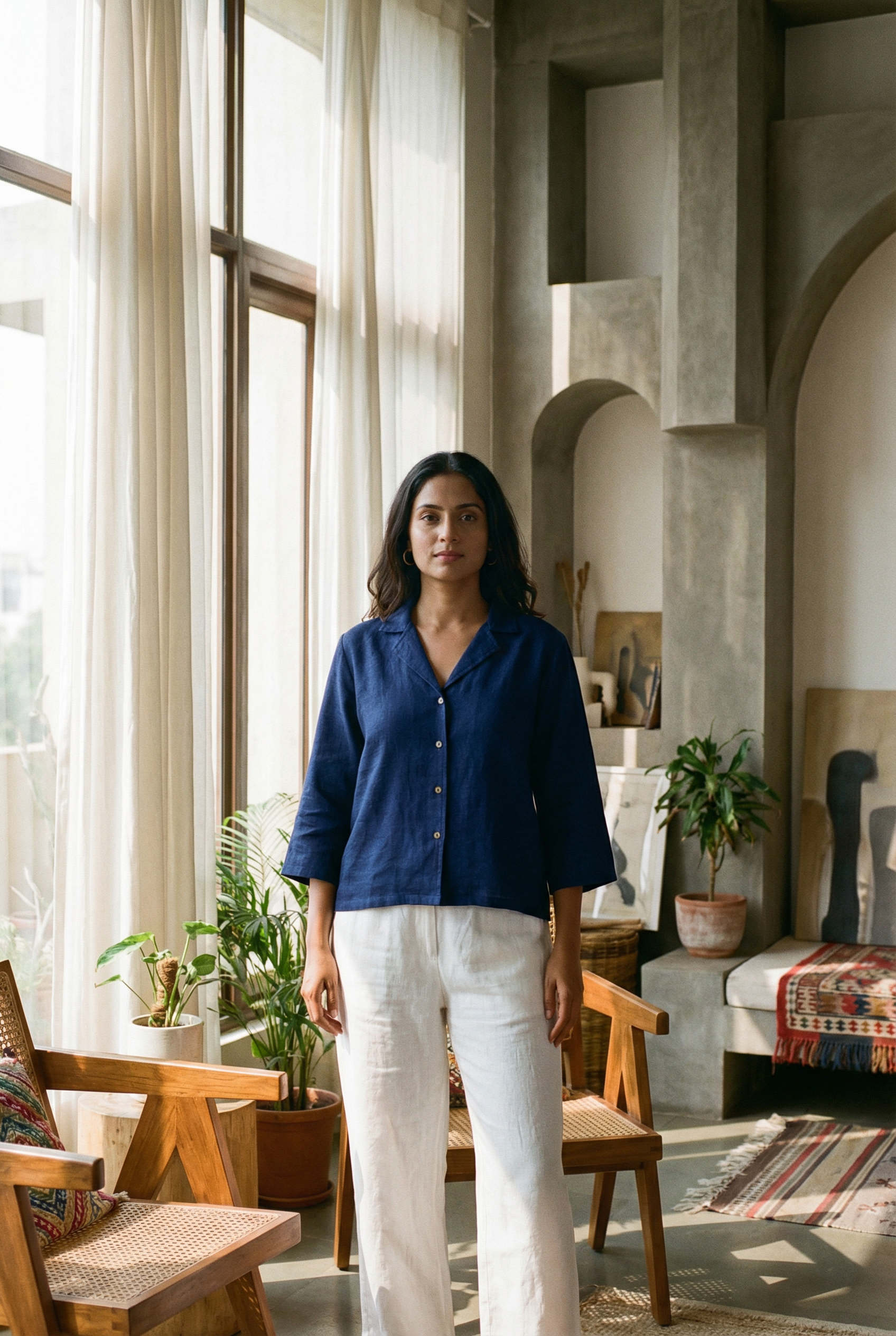 Laelia Shirt Carbon Blue