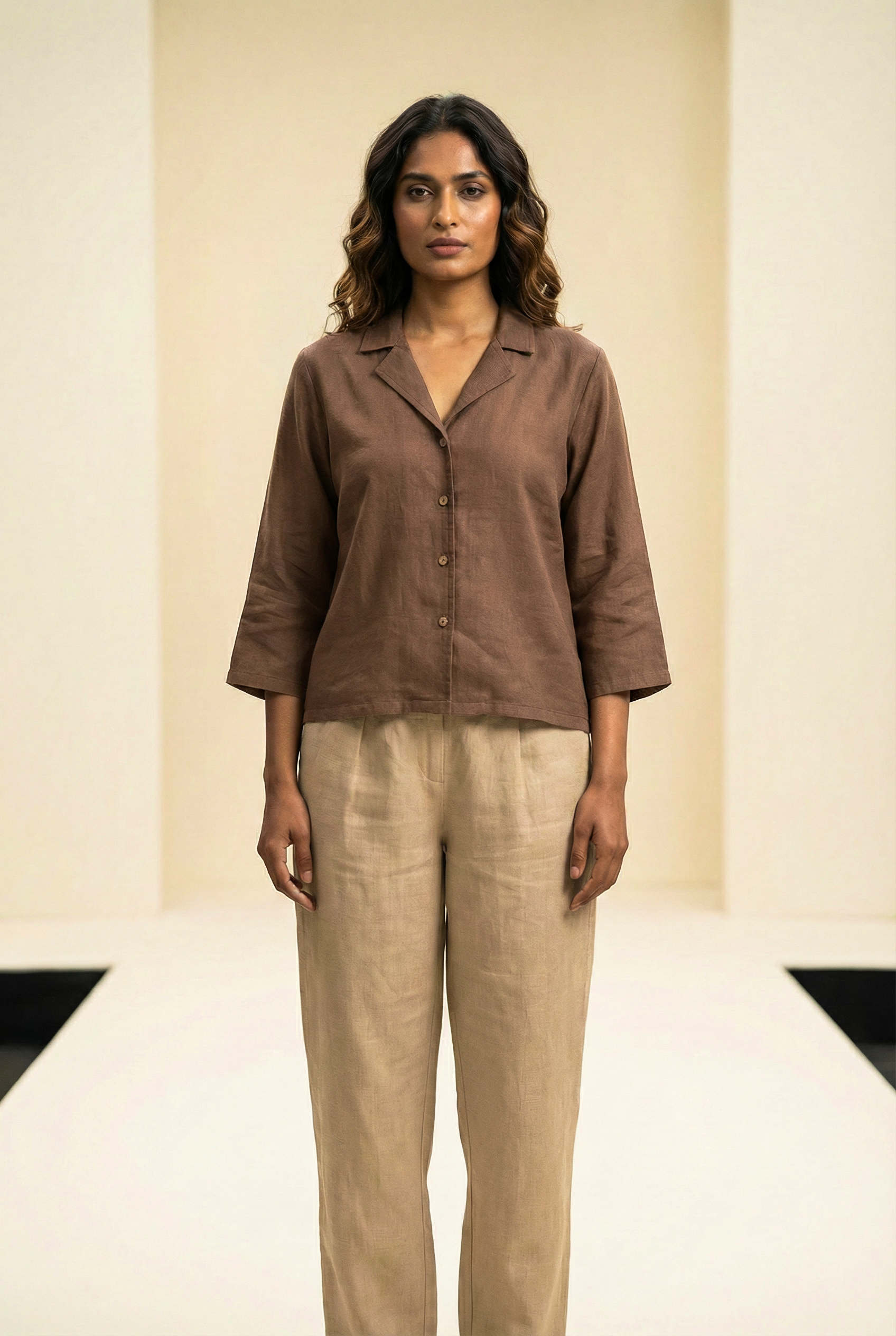 Laelia Shirt Chikoo Brown