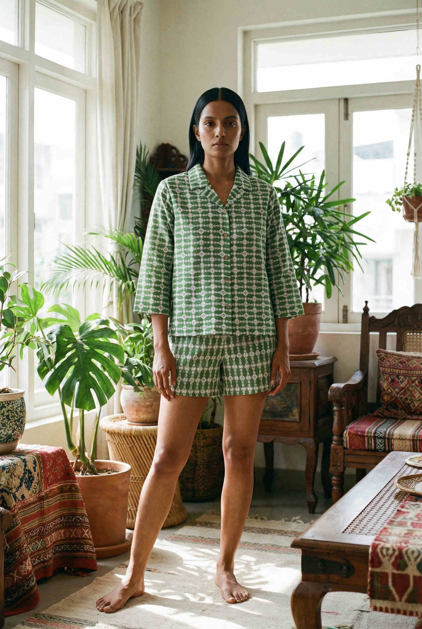 Vara Set Green Trellis