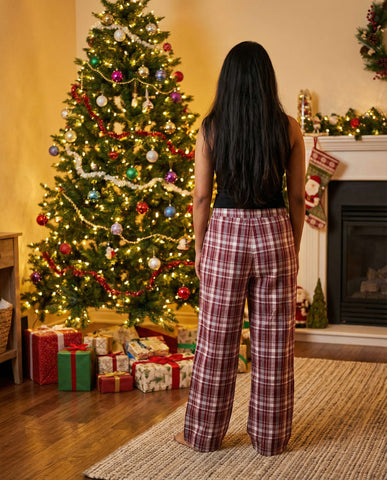 Aura Pants Pink Tartan