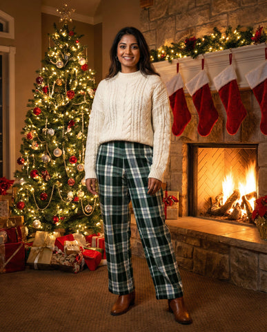 Aura Pants Green Tartan