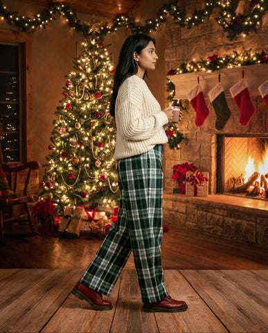 Aura Pants Green Tartan