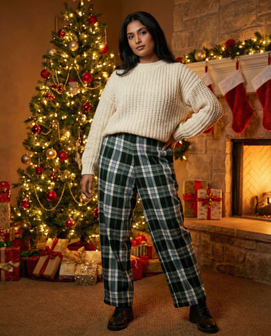 Aura Pants Green Tartan