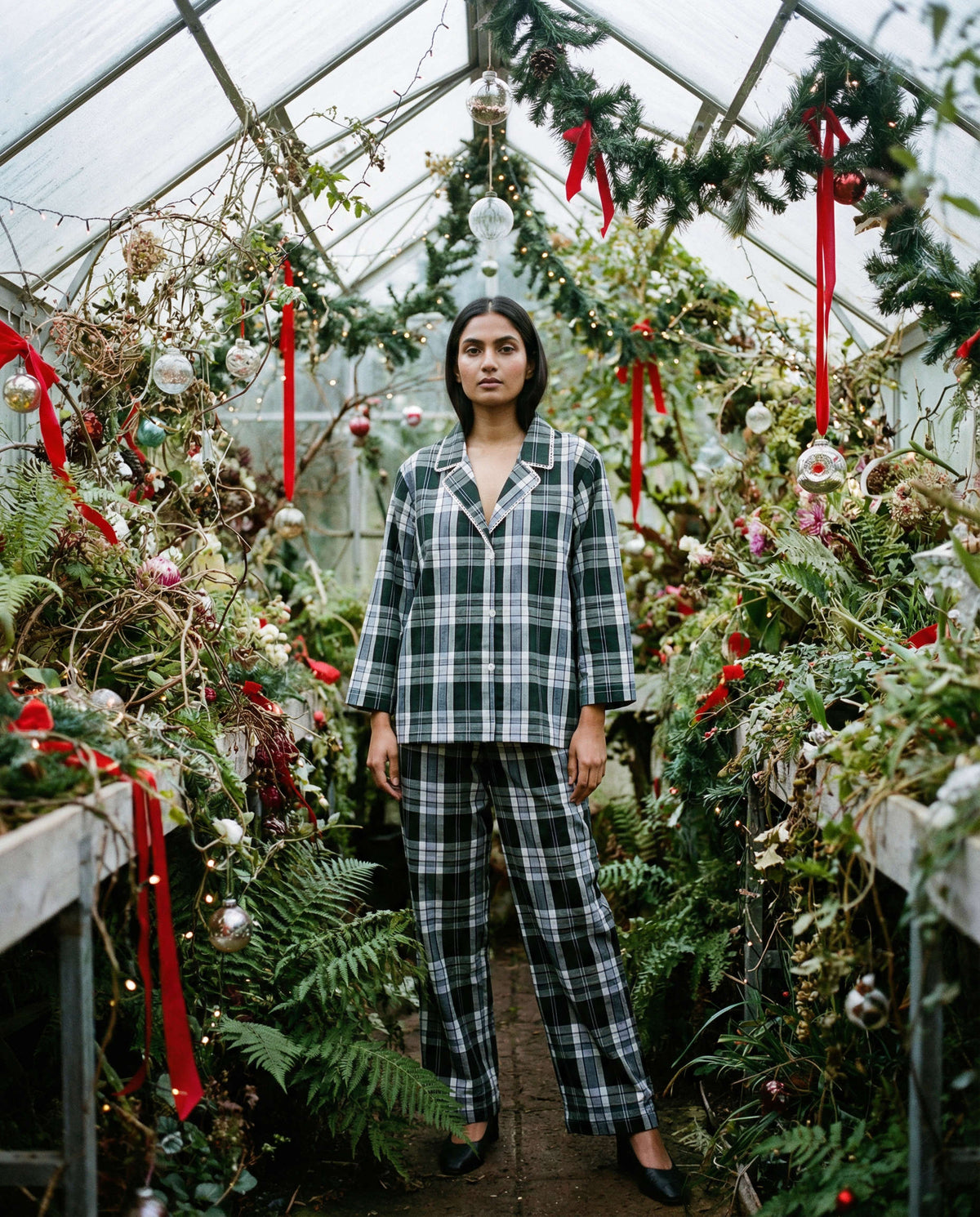 Holly Aura Set Green Tartan