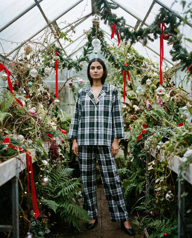 Holly Aura Set Green Tartan