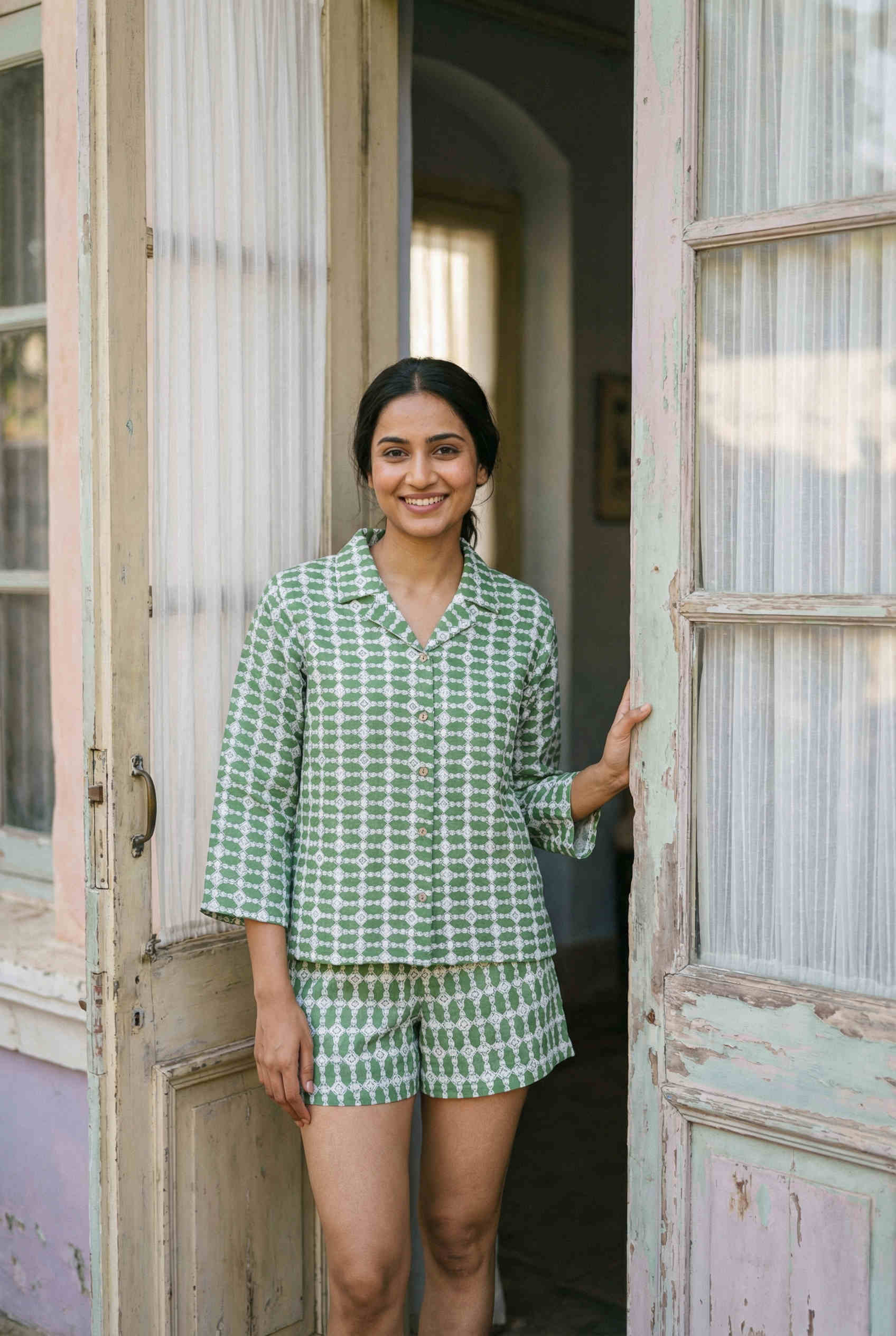 Vara Set Green Trellis