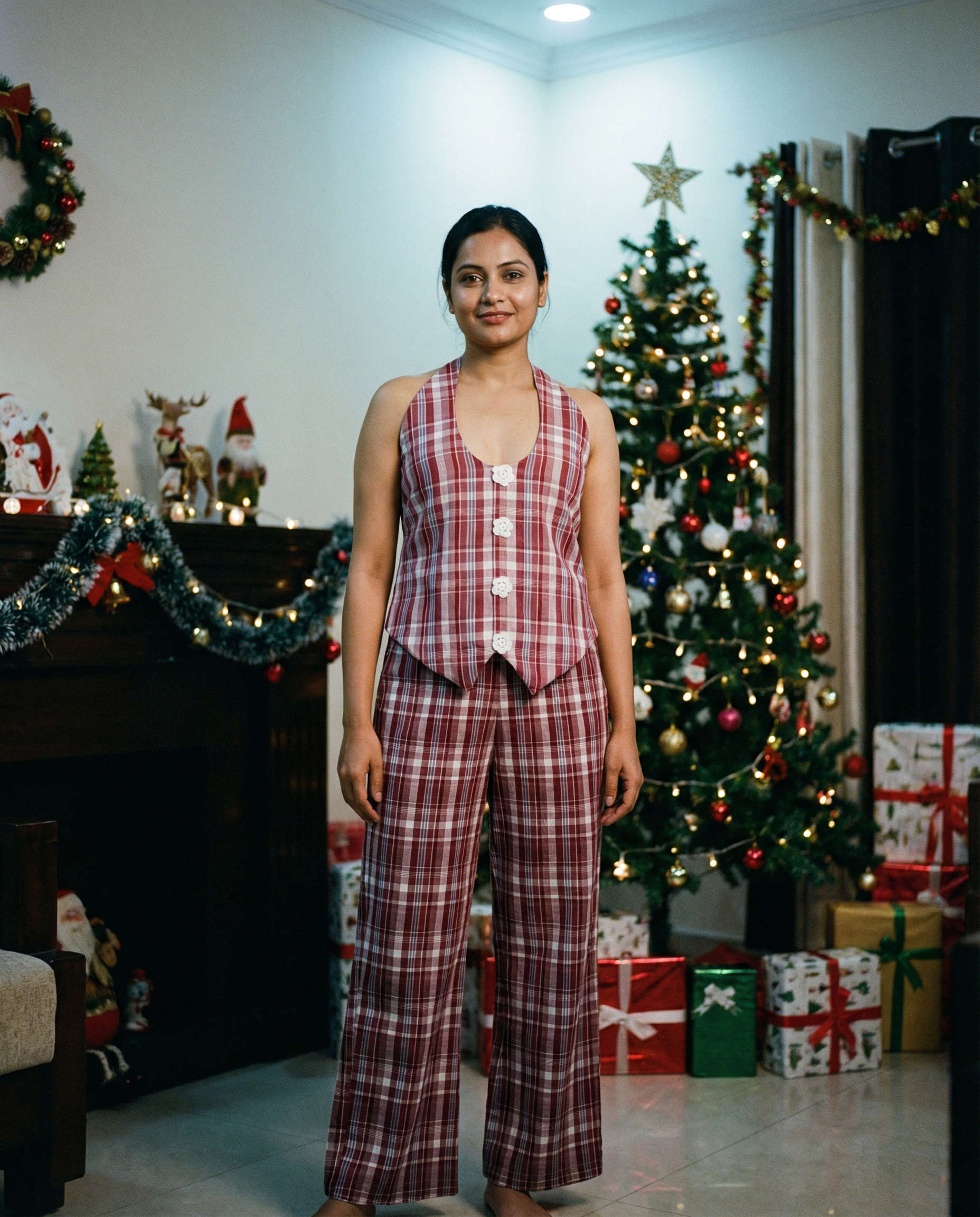 Noel Aura Set Pink Tartan