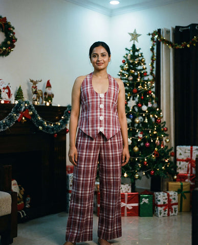 Noel Aura Set Pink Tartan